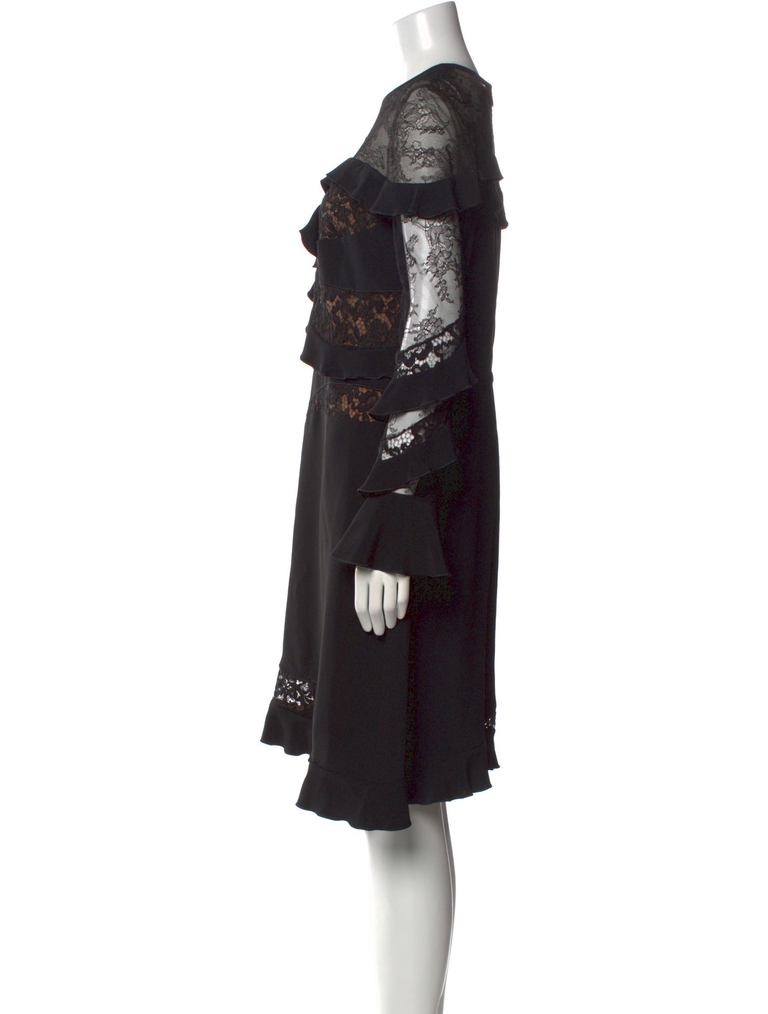 Elie Saab Lace Pattern Knee-Length Dress