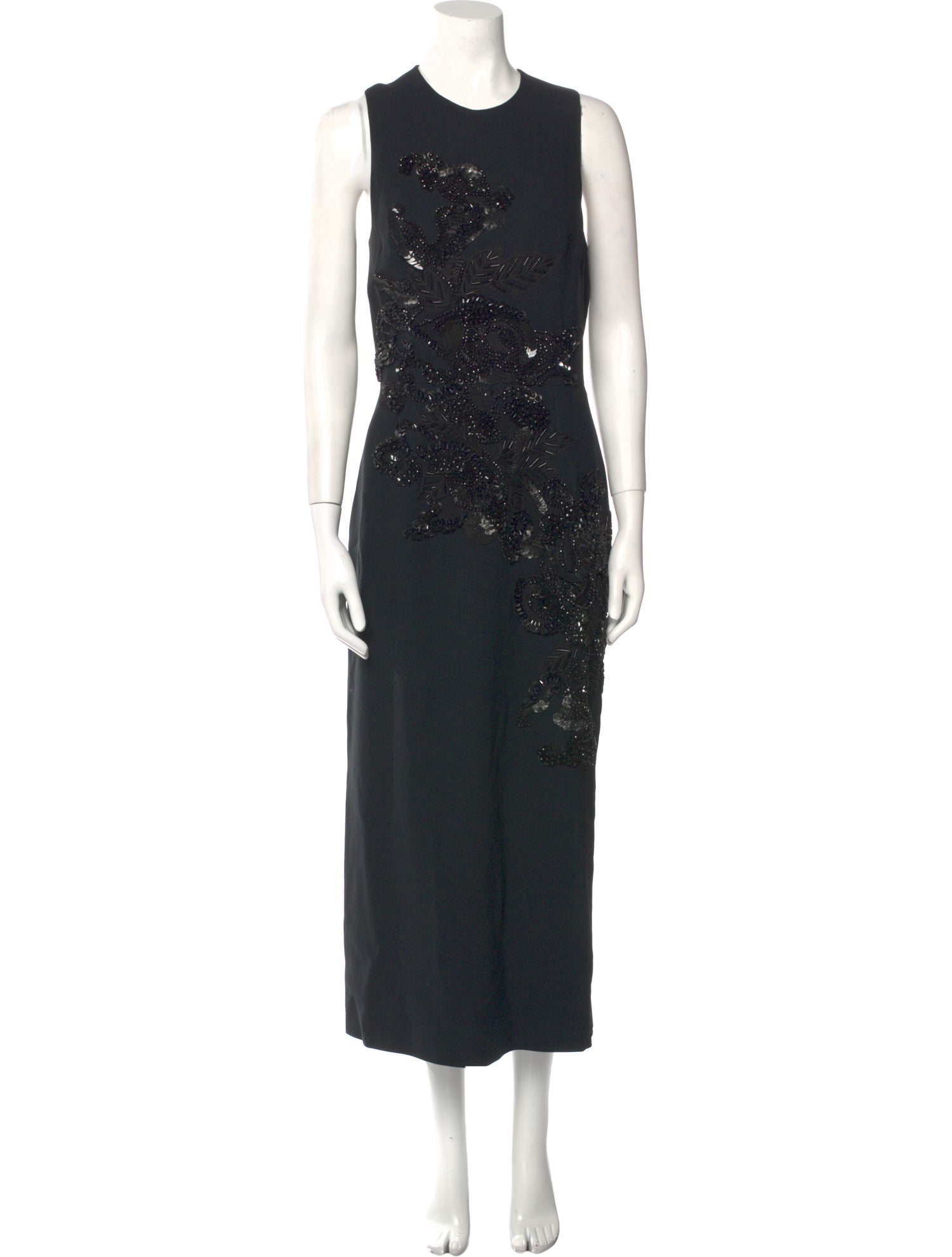 Elie Saab Crew Neck Long Dress