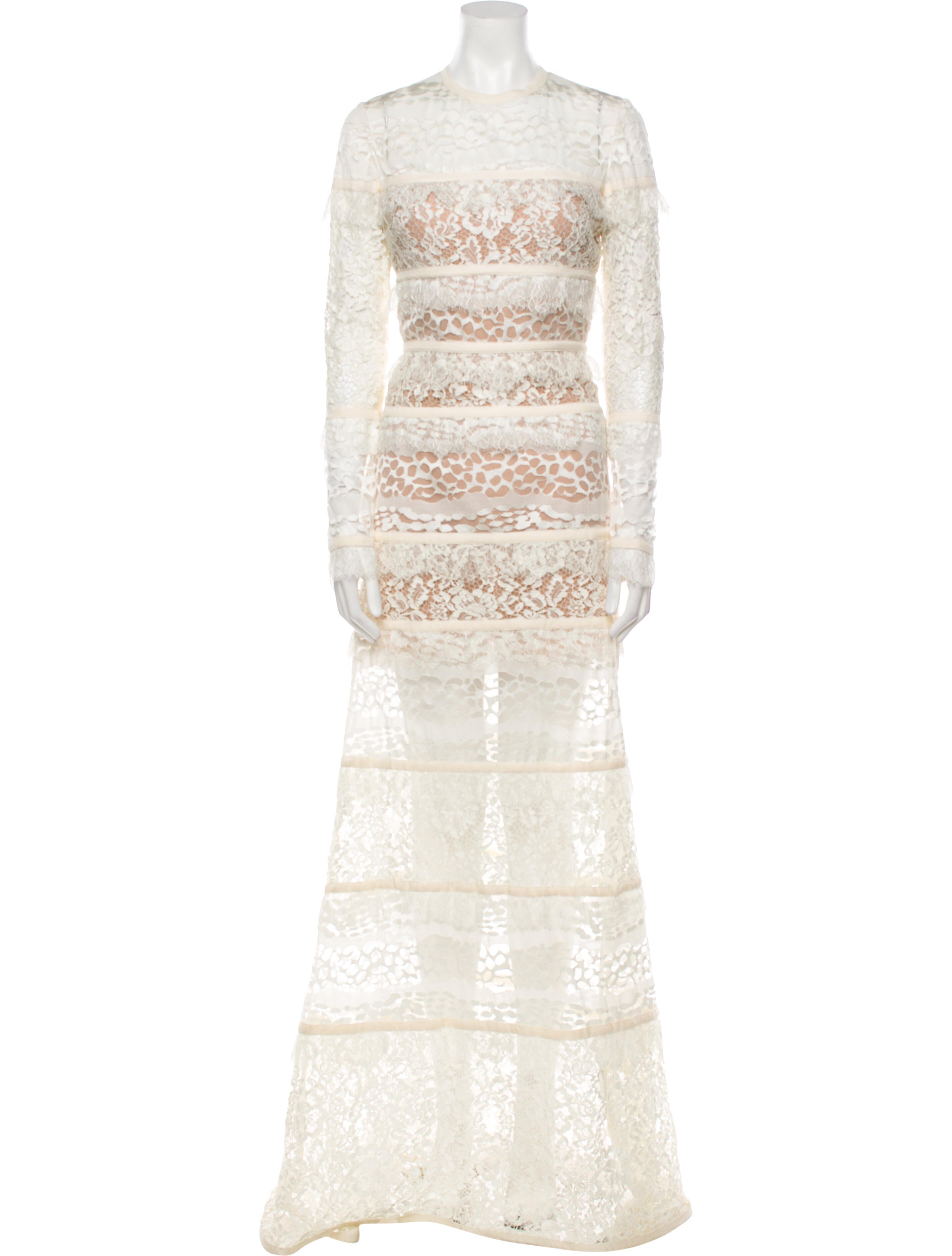 Elie Saab Lace Pattern Long Dress