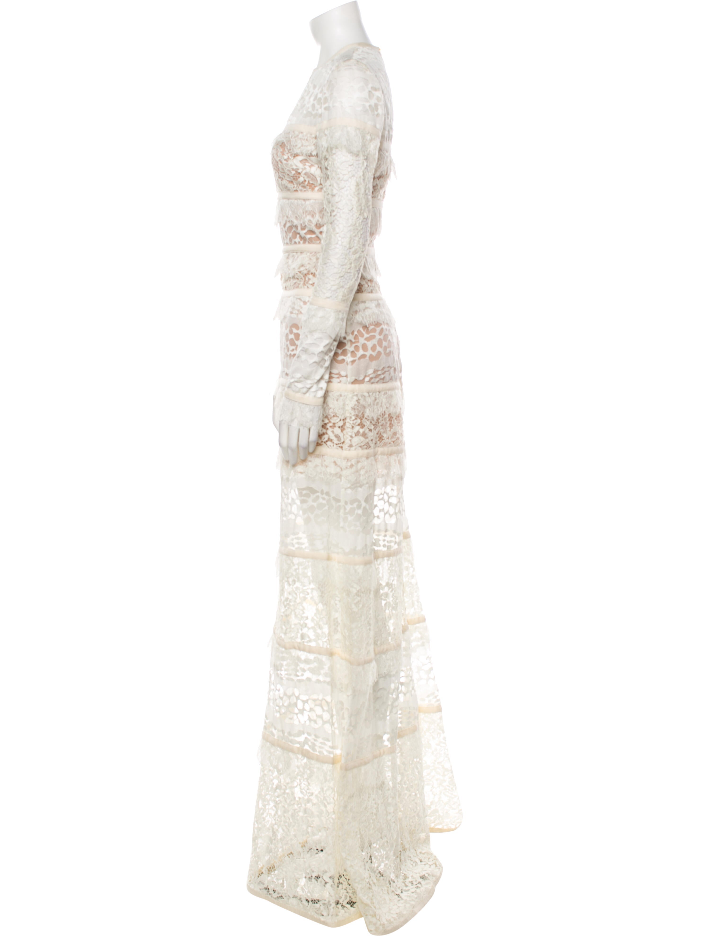 Elie Saab Lace Pattern Long Dress