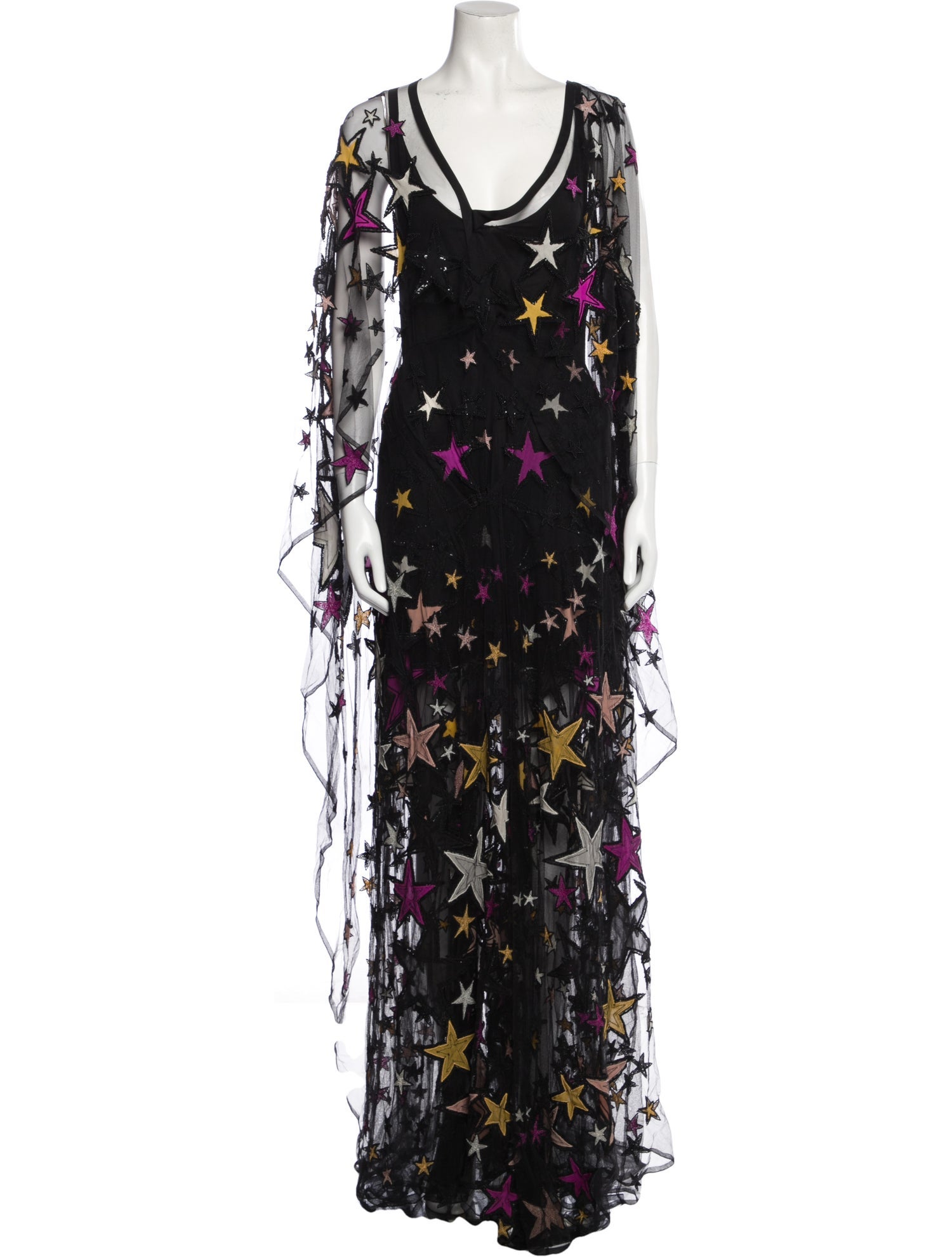 Elie Saab Floral Print Long Dress