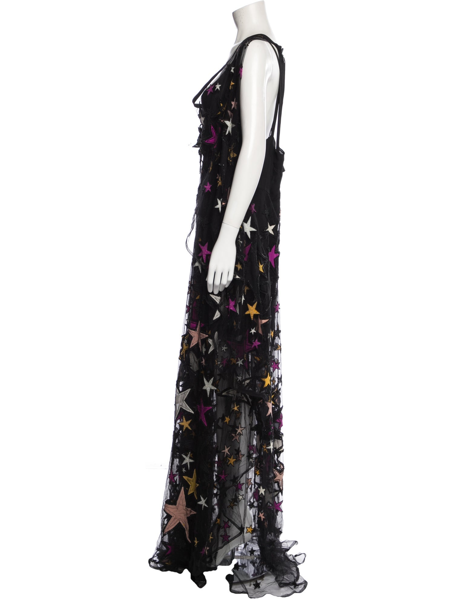 Elie Saab Floral Print Long Dress