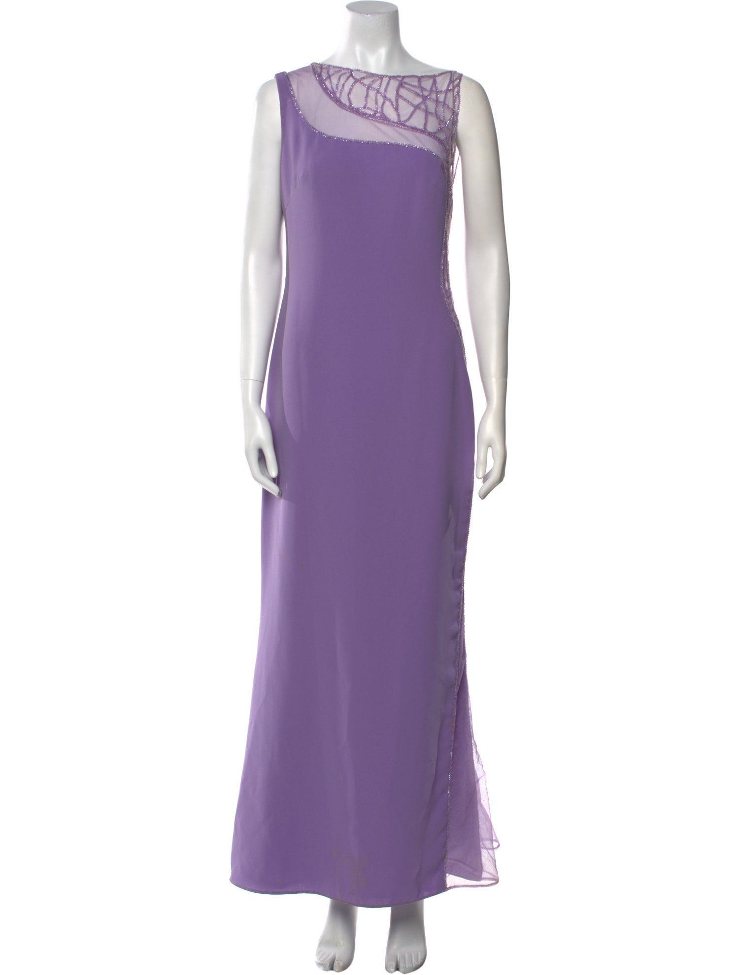 Elie Saab Bateau Neckline Long Dress