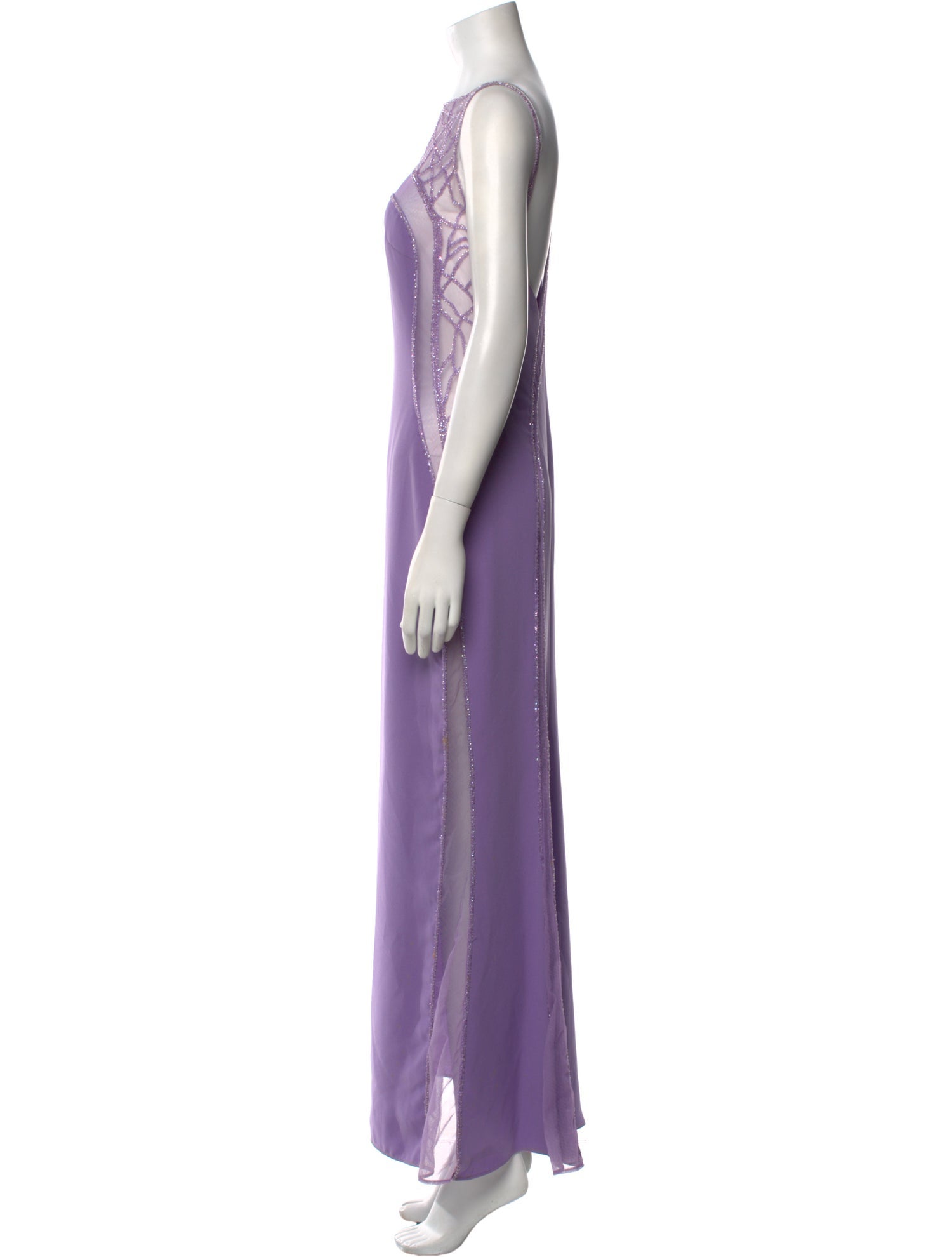 Elie Saab Bateau Neckline Long Dress