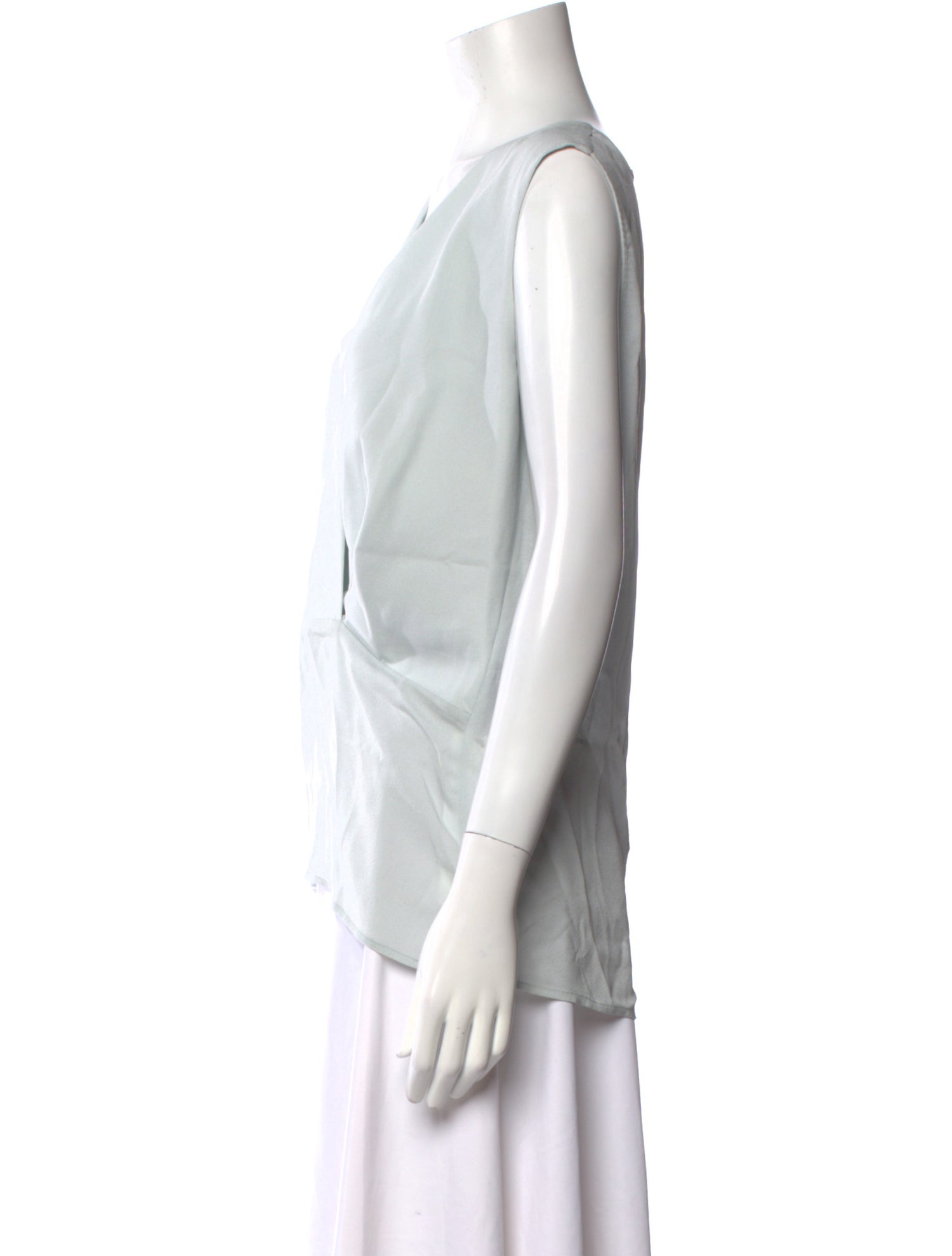 Elie Saab Silk V-Neck Blouse w/ Tags