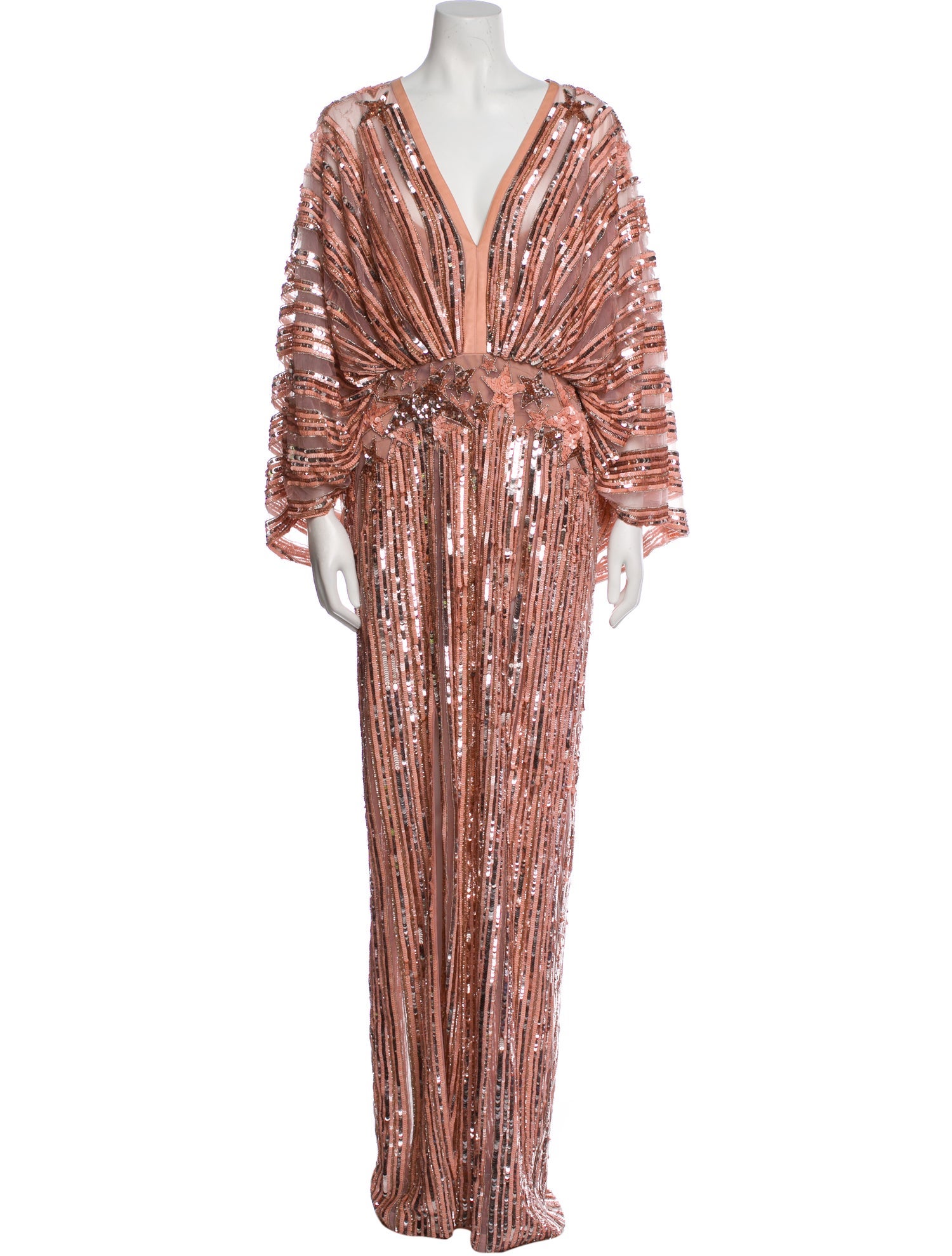 Elie Saab V-Neck Long Dress