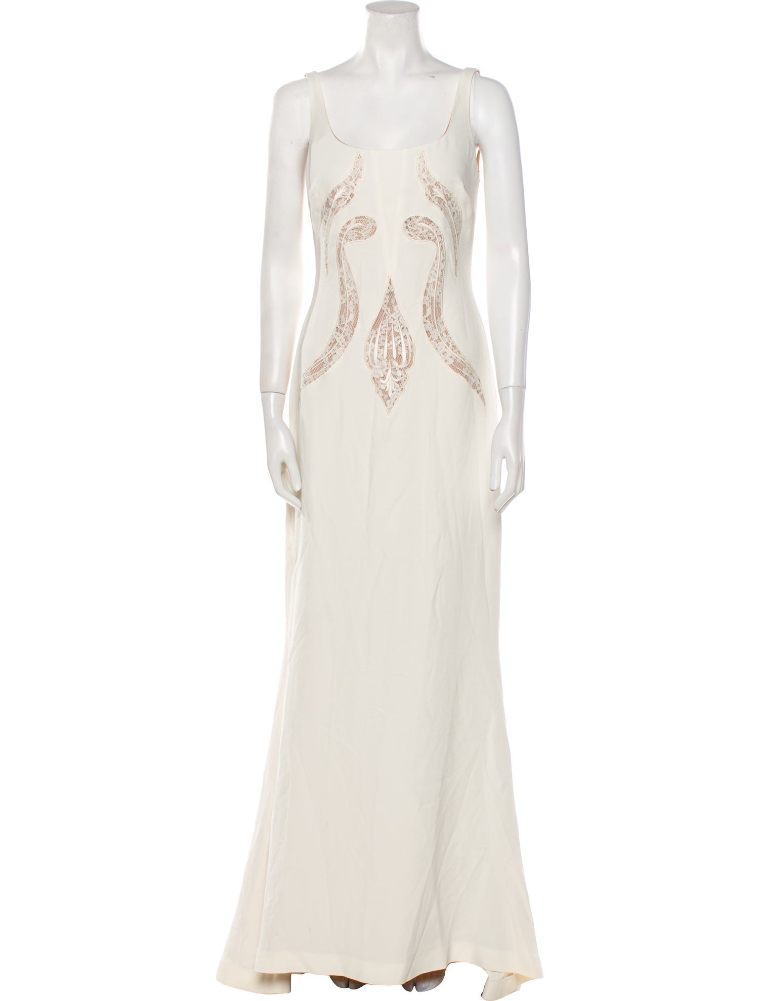 Elie Saab Scoop Neck Long Dress