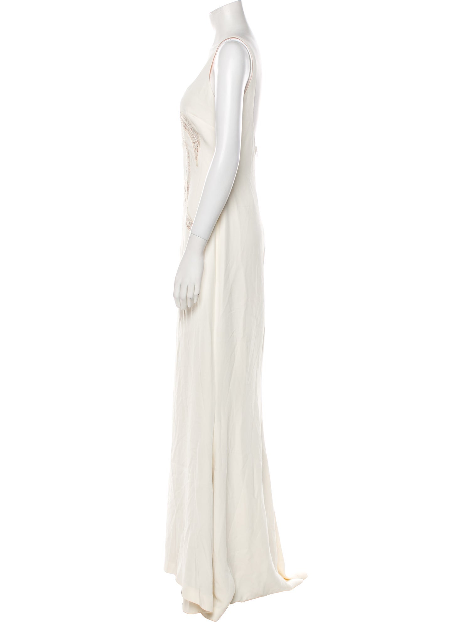 Elie Saab Scoop Neck Long Dress