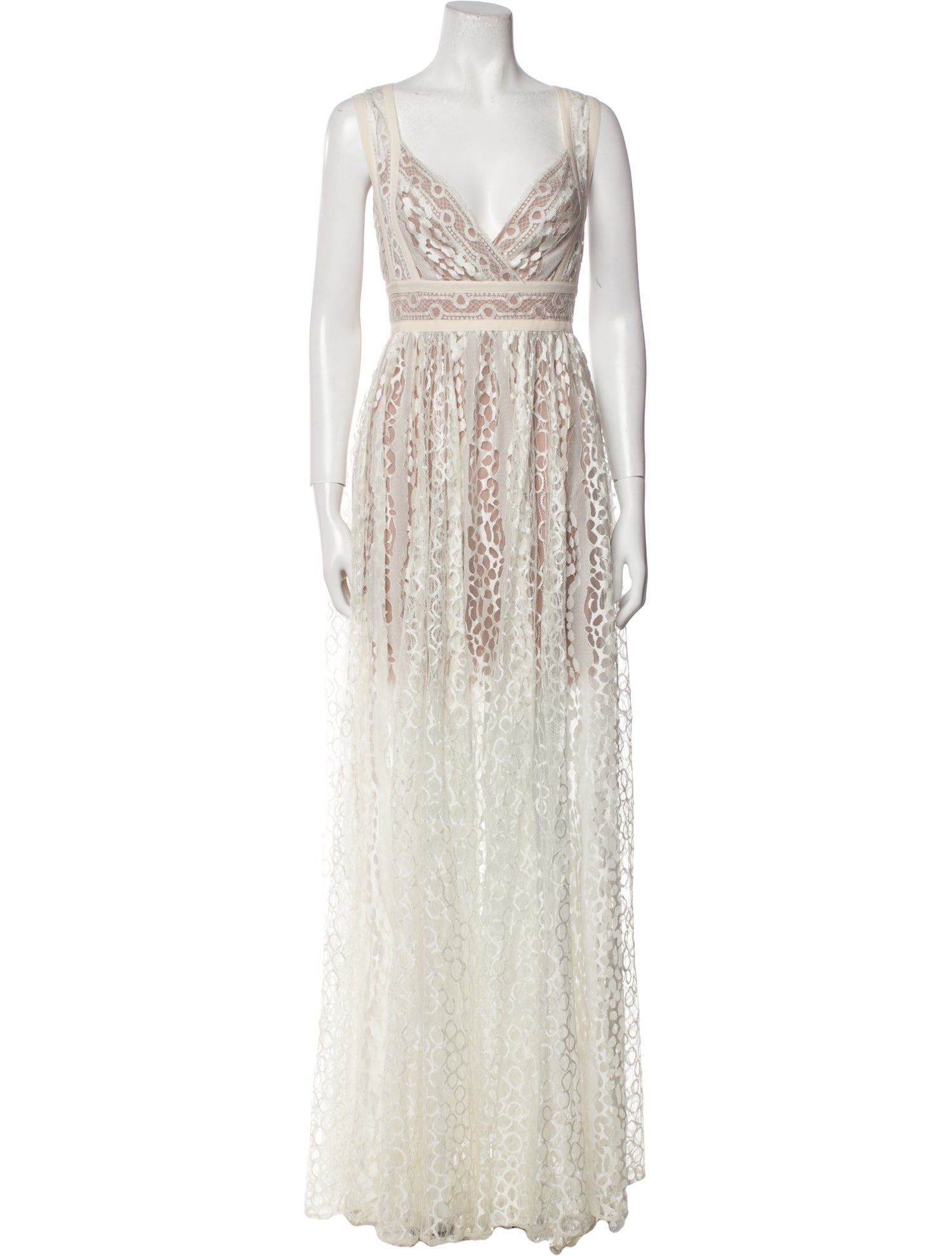 Elie Saab Lace Pattern Long Dress w/ Tags