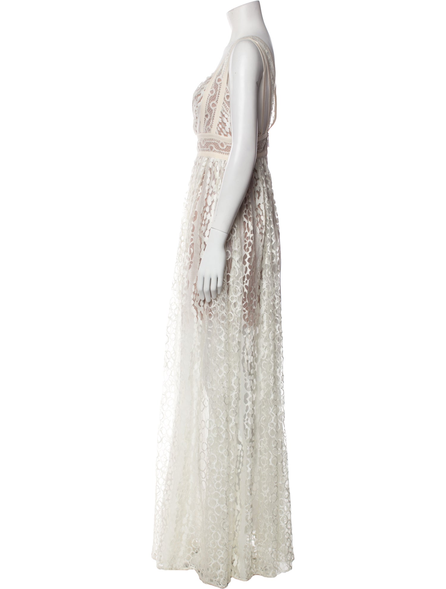 Elie Saab Lace Pattern Long Dress w/ Tags