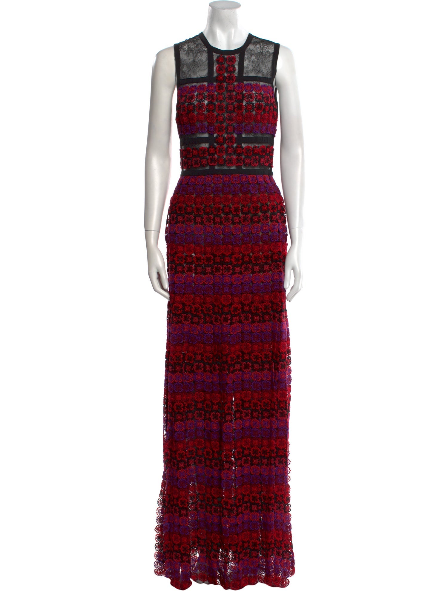 Elie Saab Lace Pattern Long Dress w/ Tags