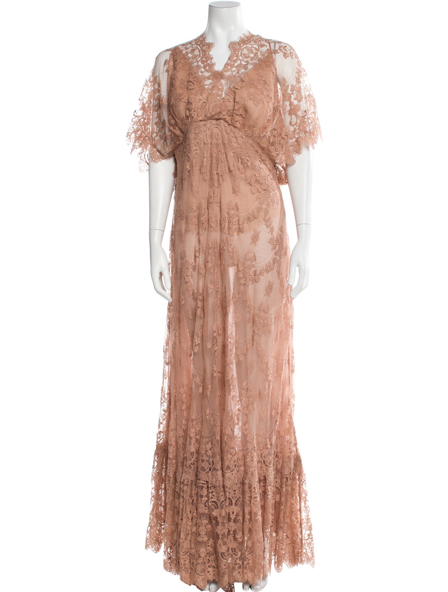 Elie Saab Lace Pattern Long Dress