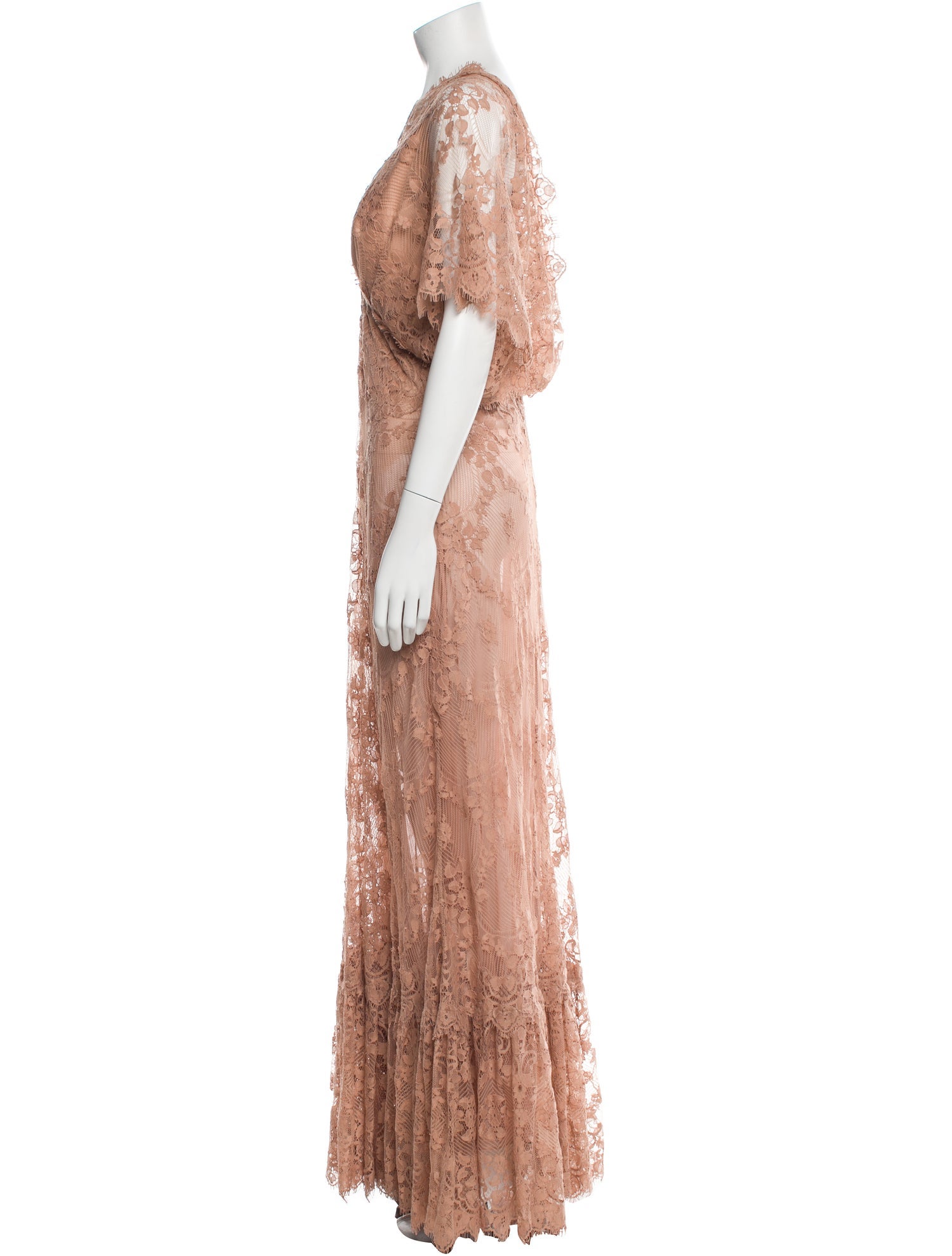 Elie Saab Lace Pattern Long Dress