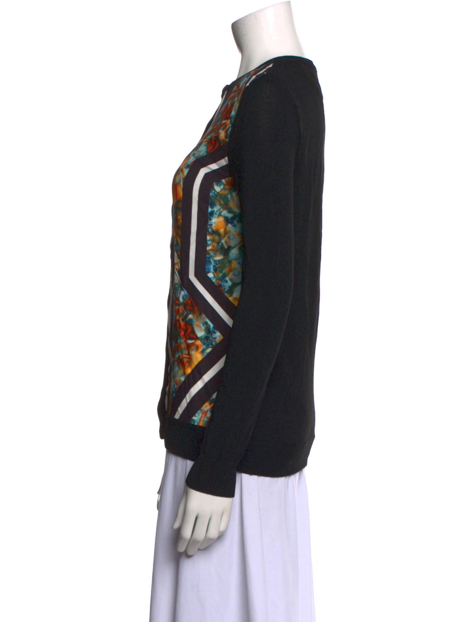 Elie Saab Printed Crew Neck Sweater w/ Tags