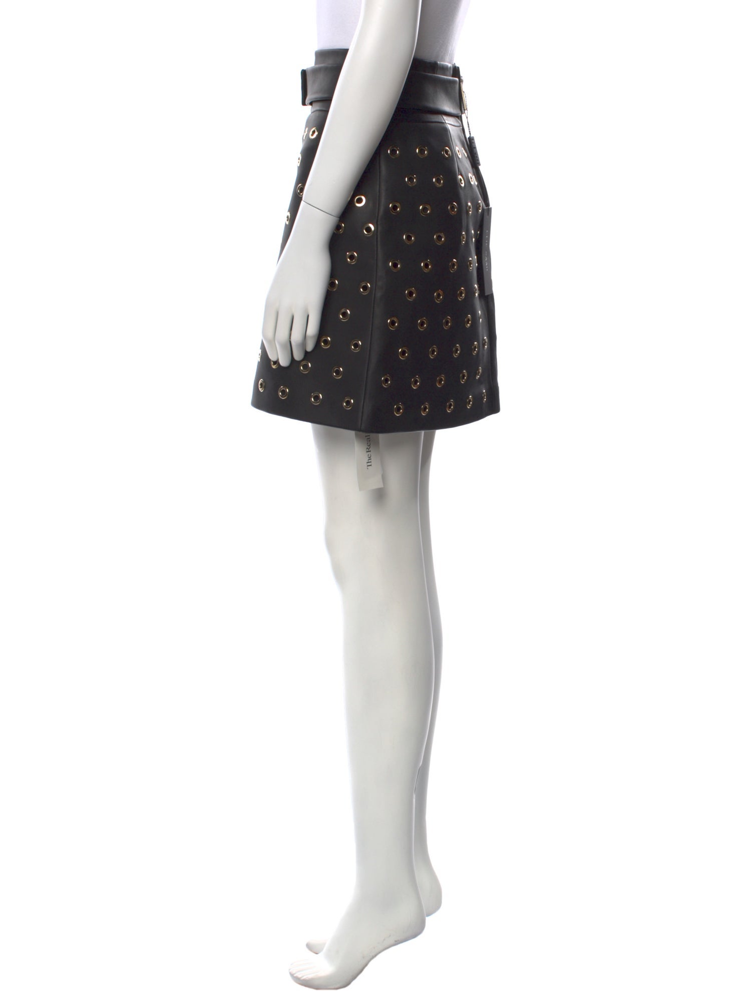 Elie Saab Lambskin Mini Skirt