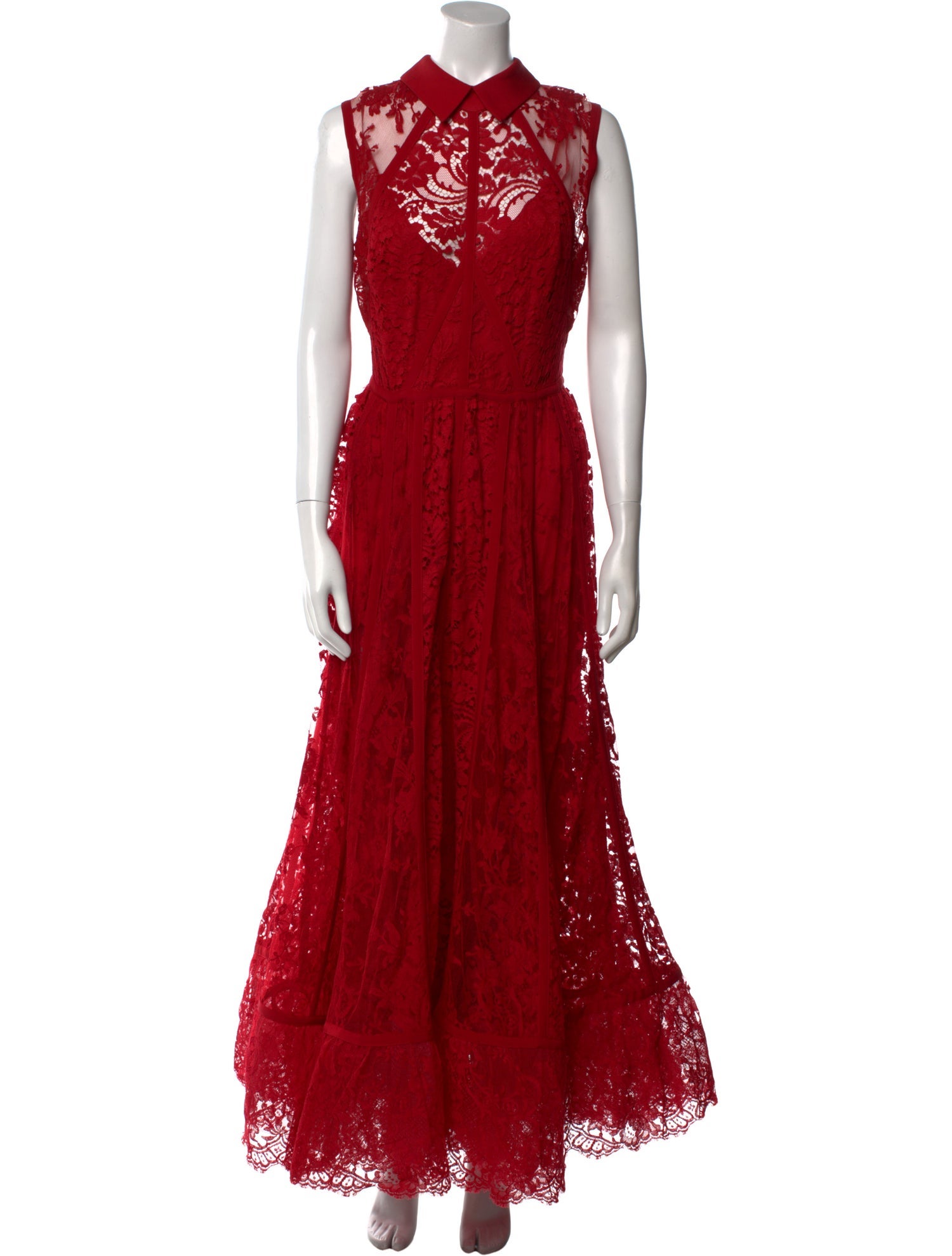 Elie Saab Lace Pattern Long Dress