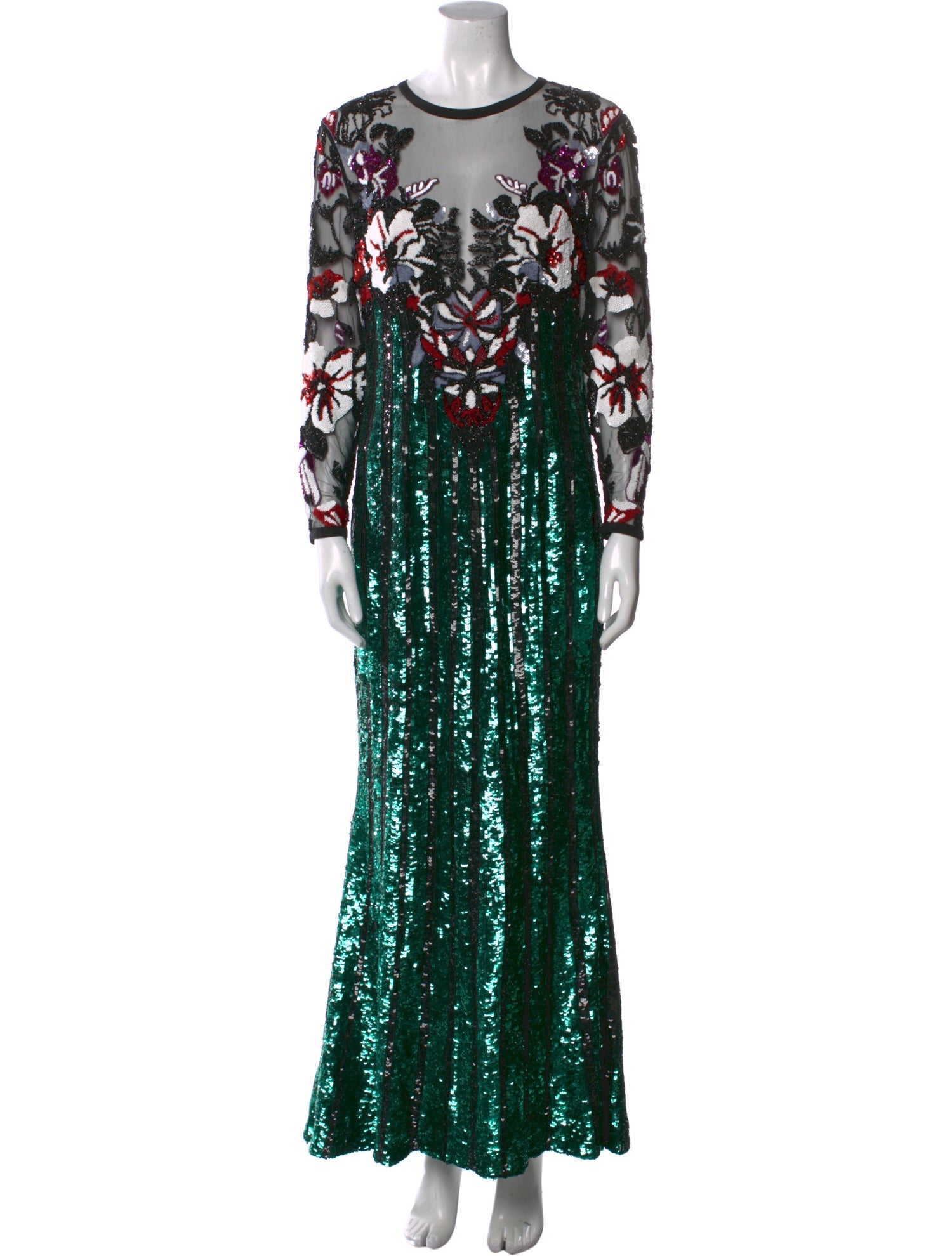 Elie Saab Printed Long Dress
