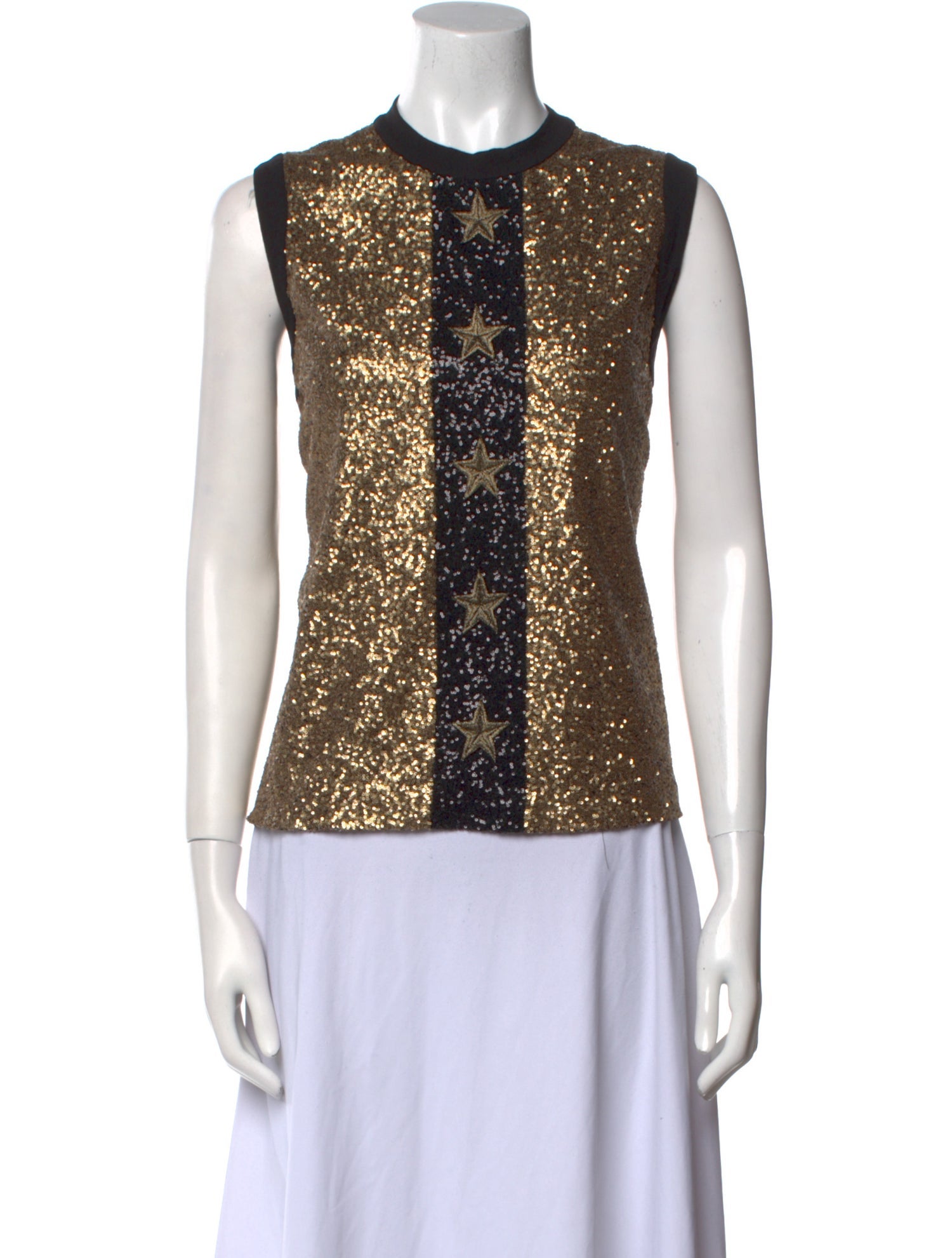 Elie Saab Patterned Crew Neck Top