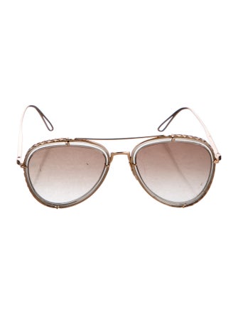 Elie Saab Aviator Gradient Sunglasses