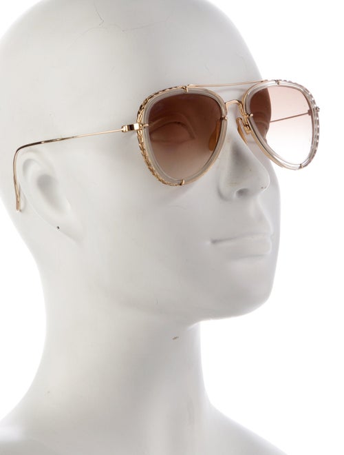 Elie Saab Aviator Gradient Sunglasses