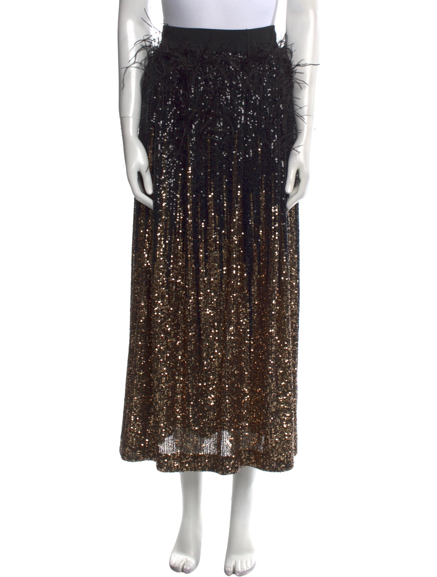 Elie Saab Silk Midi Length Skirt w/ Tags