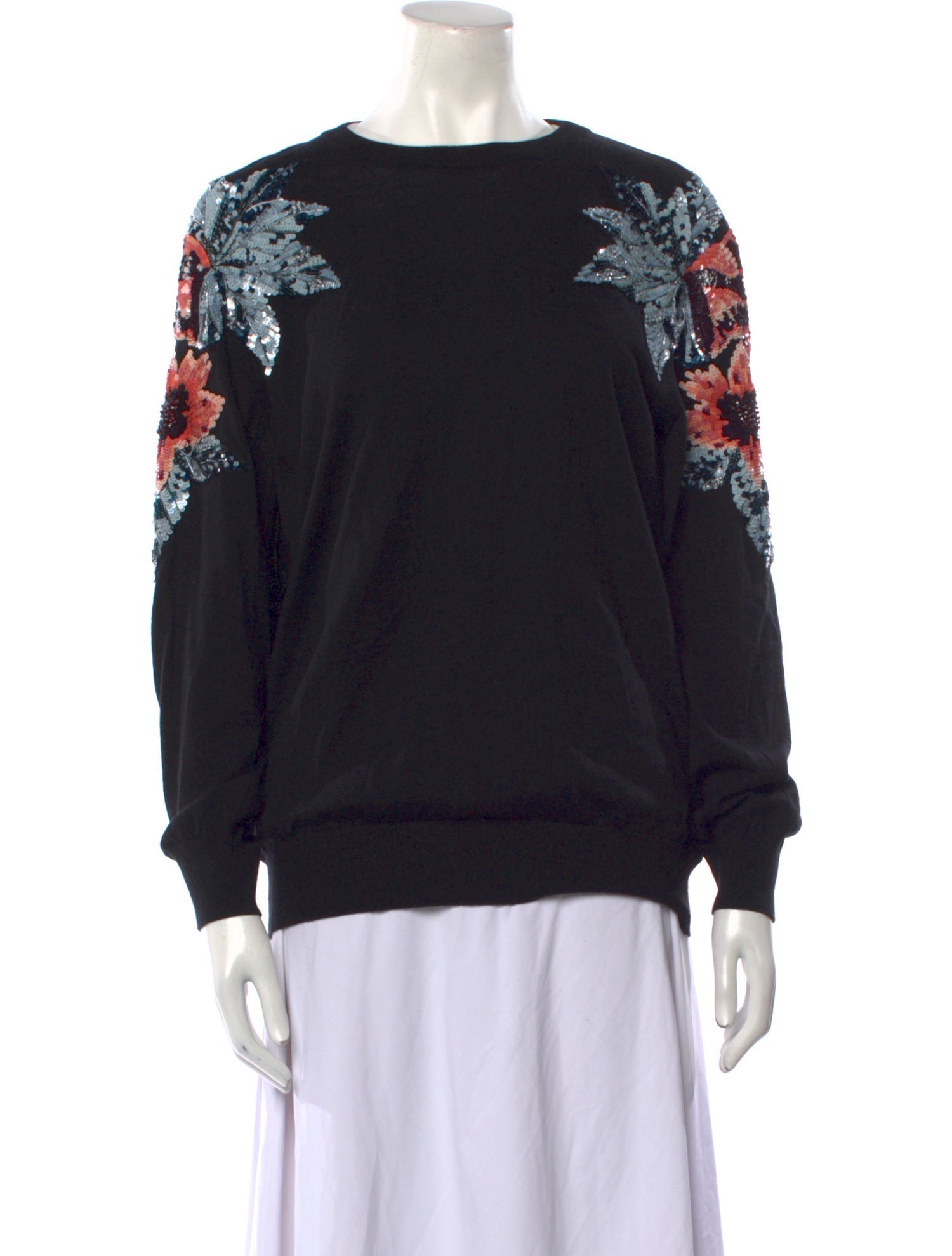 Elie Saab Wool Graphic Print Sweater