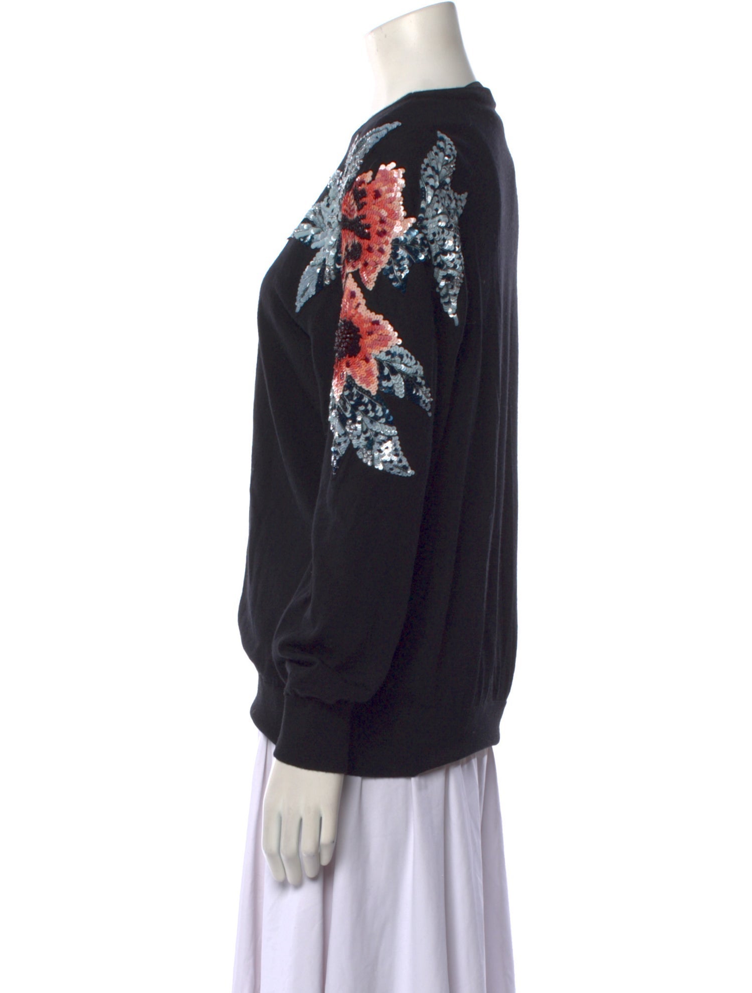 Elie Saab Wool Graphic Print Sweater