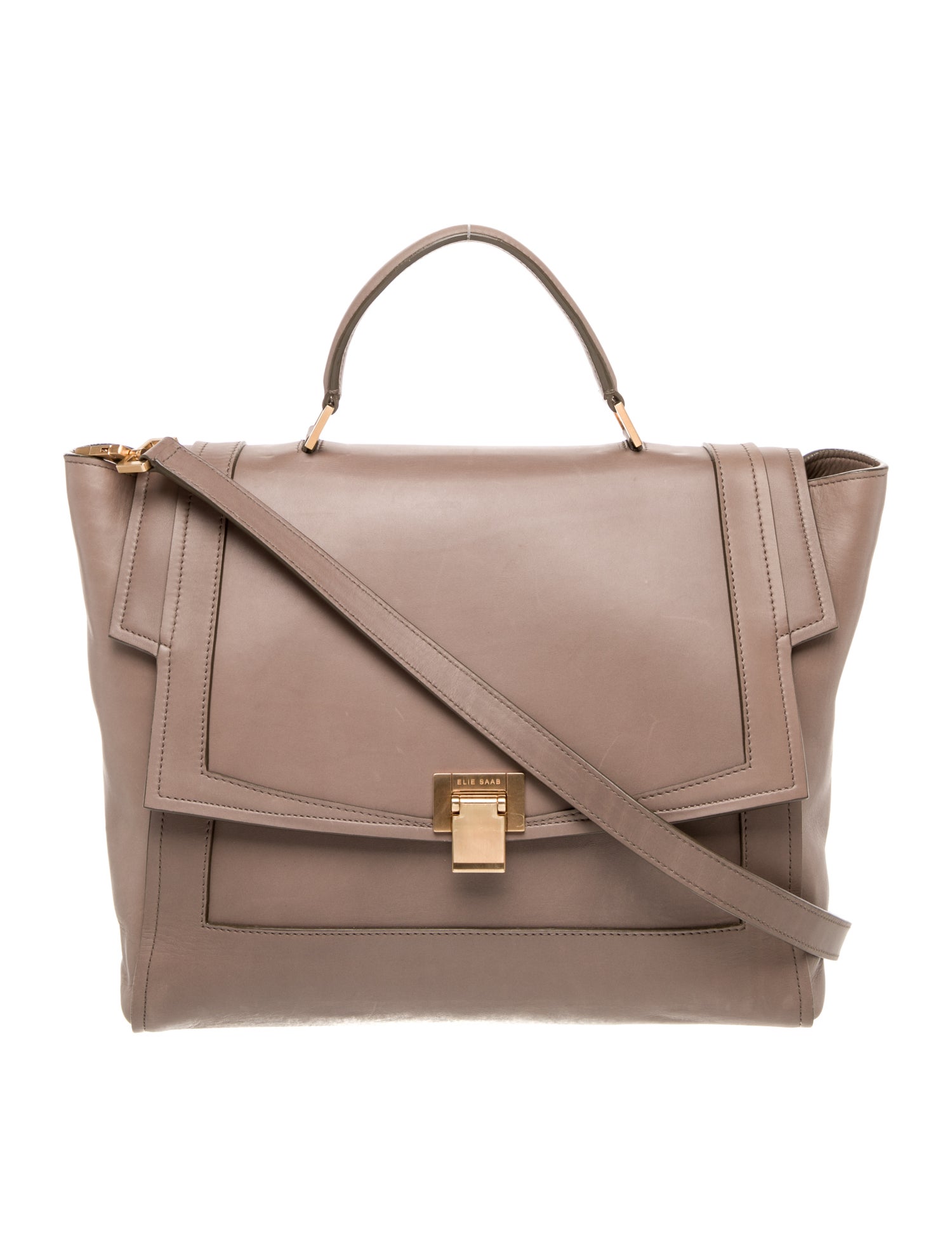 Elie Saab Leather Top Handle Bag