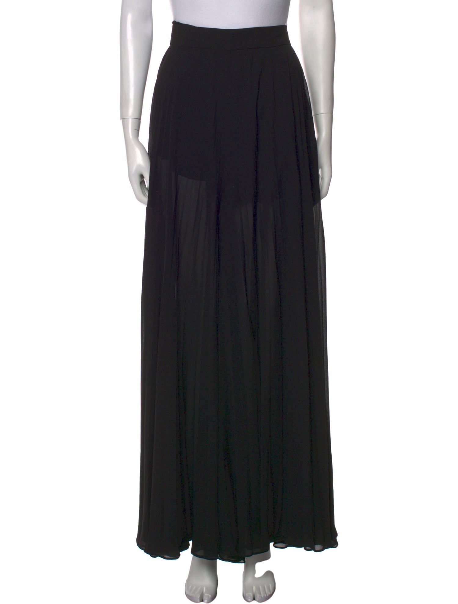Elie Saab Pleated Accents Long Skirt