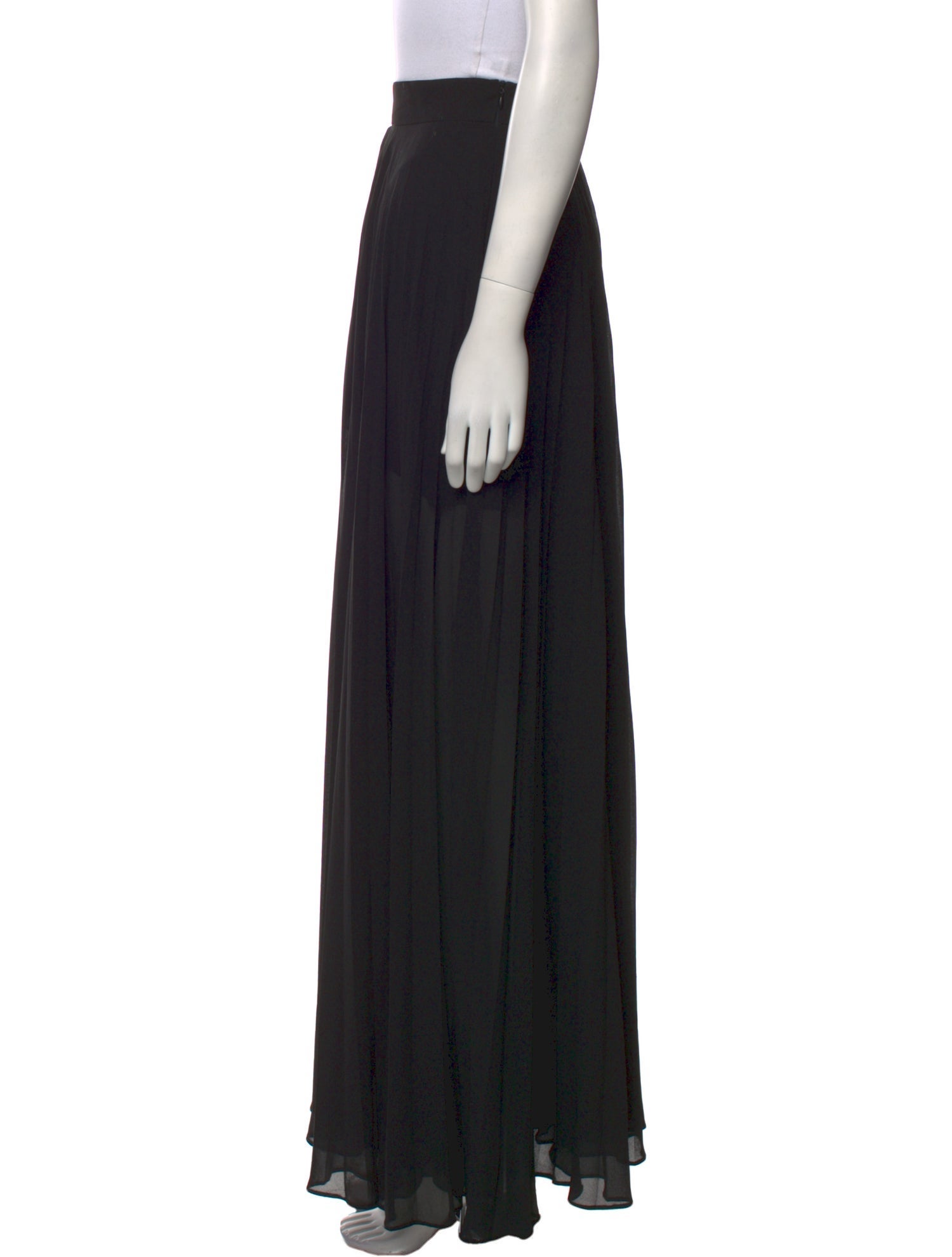 Elie Saab Pleated Accents Long Skirt