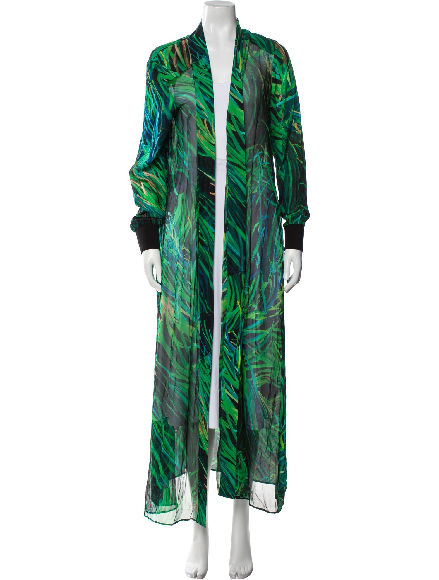 Elie Saab Silk Printed Robe