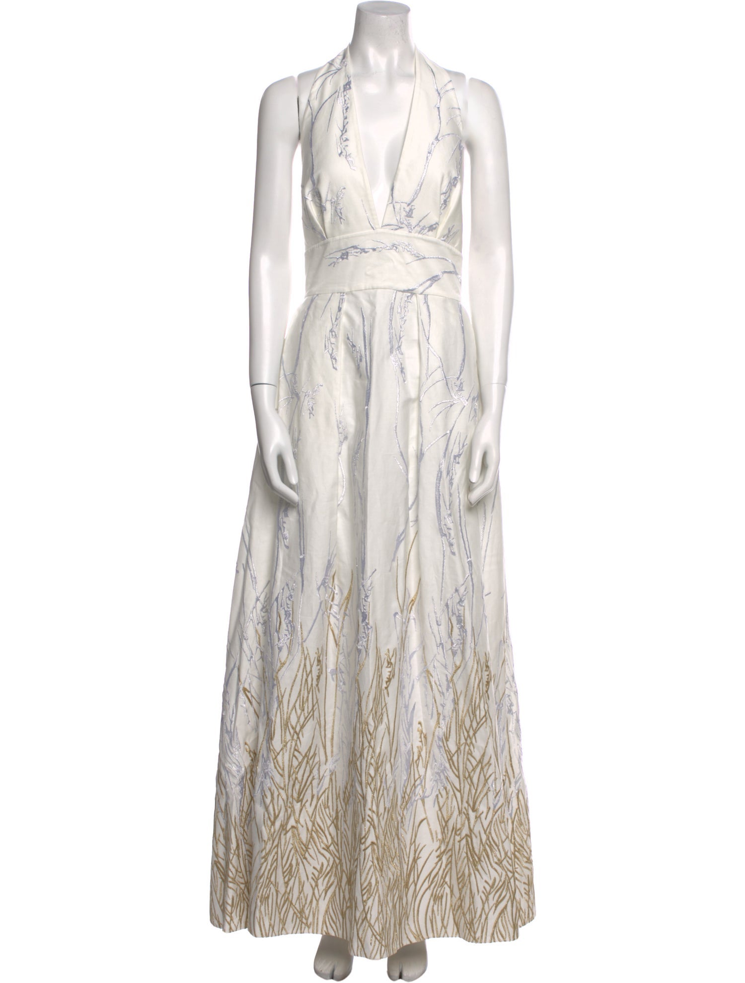 Elie Saab Printed Long Dress