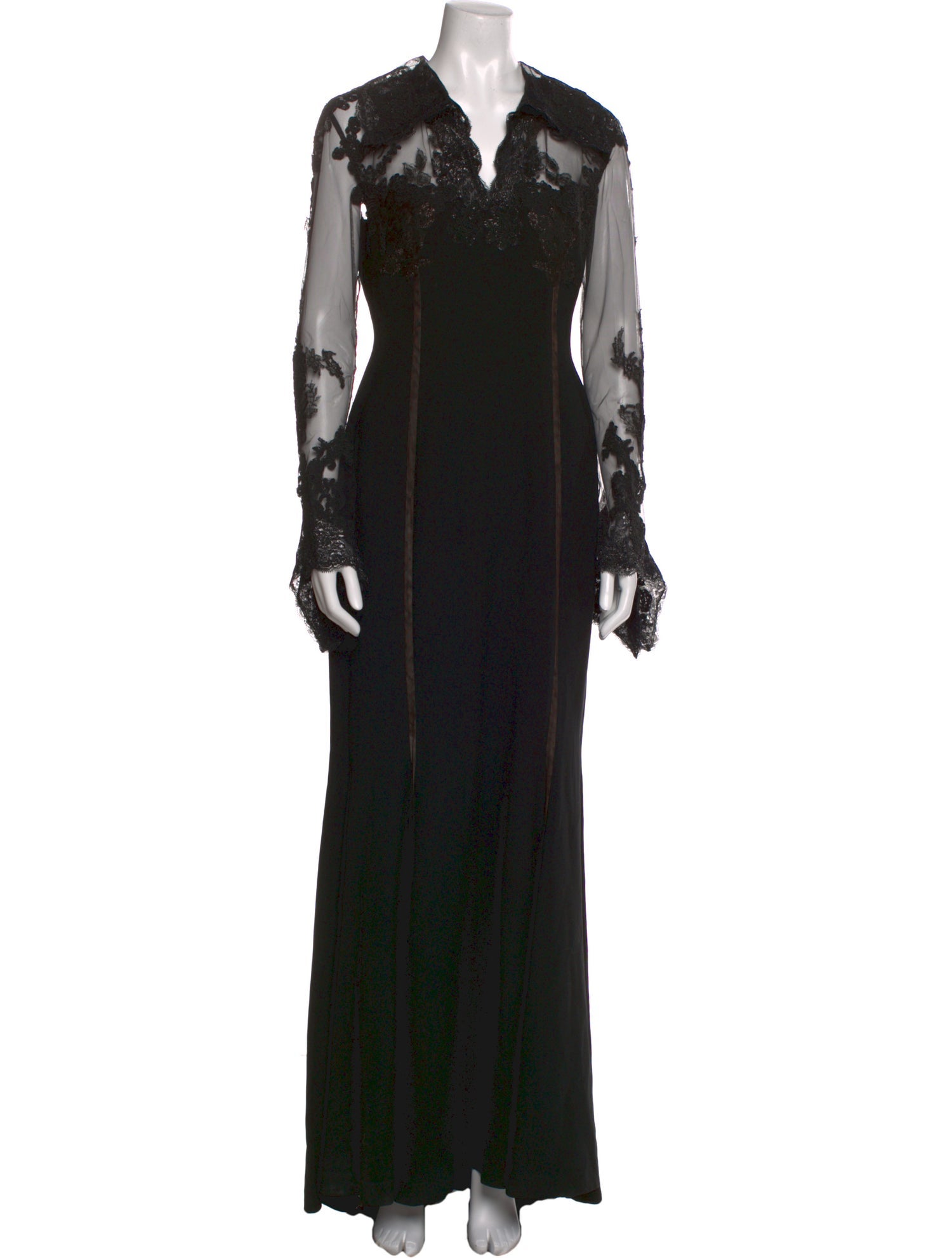 Elie Saab V-Neck Long Dress