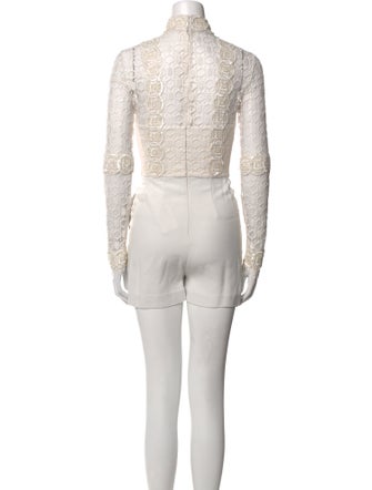 Elie Saab Mock Neck Romper