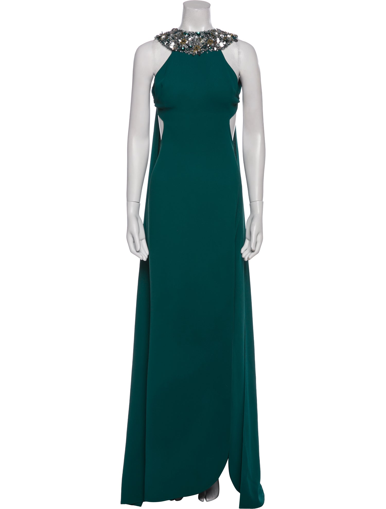 Elie Saab Crew Neck Long Dress