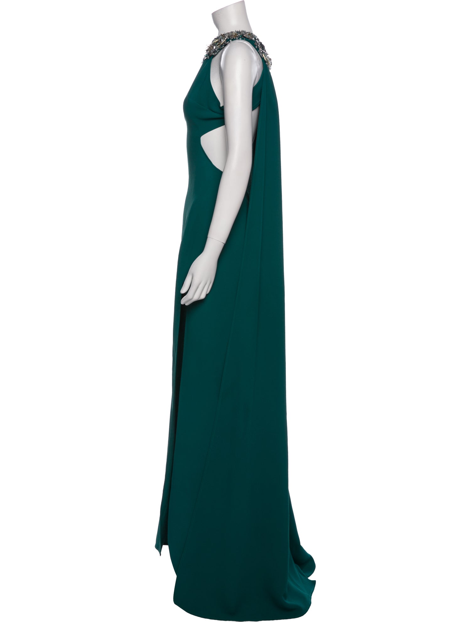 Elie Saab Crew Neck Long Dress