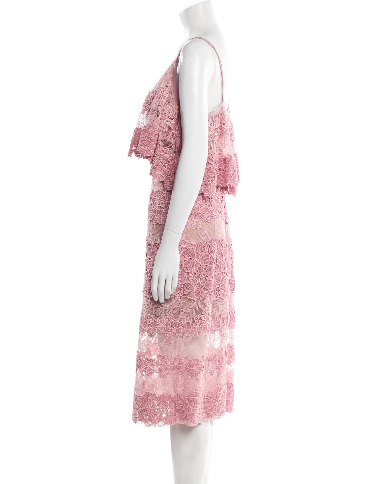 Elie Saab Lace Pattern Midi Length Dress