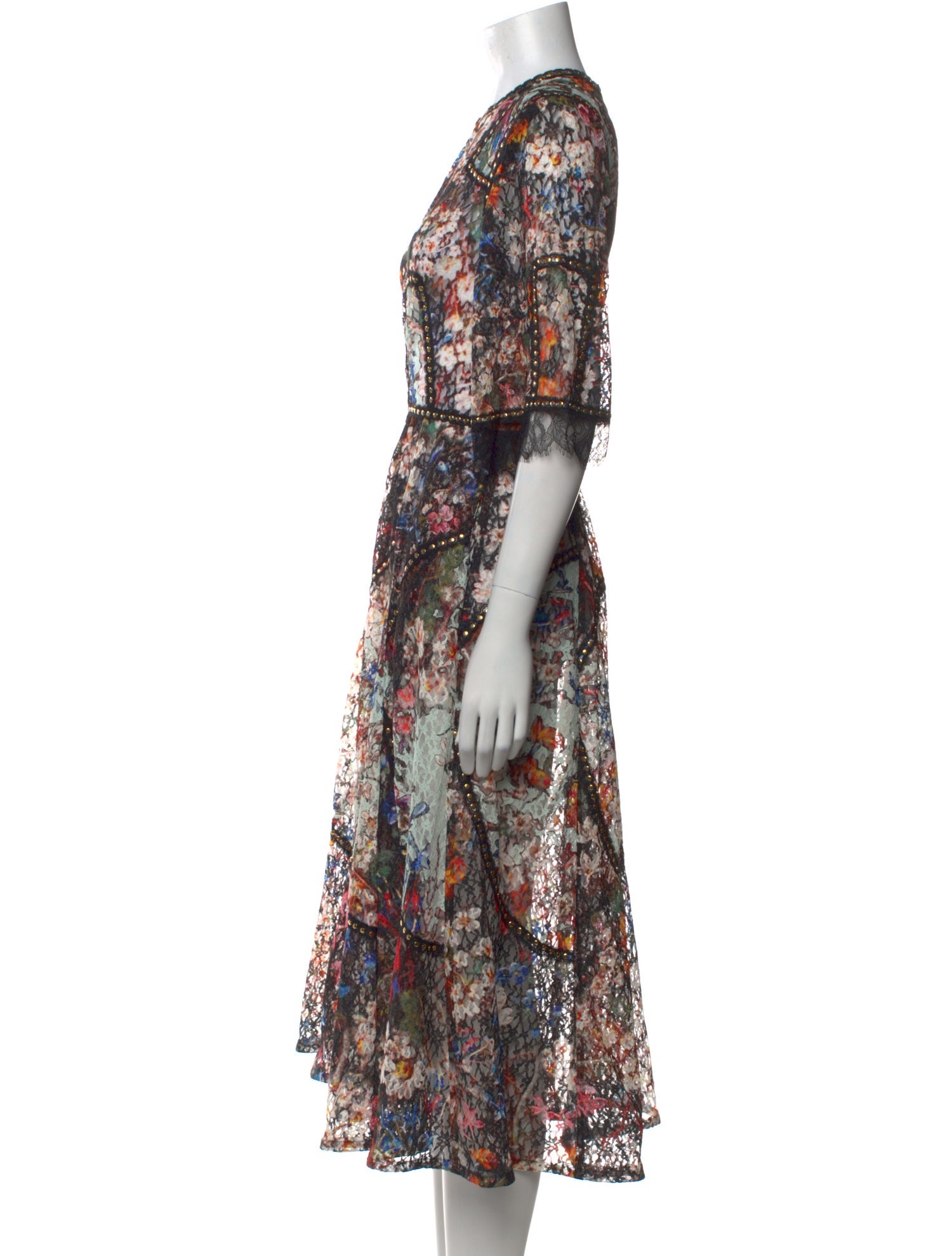 Elie Saab Silk Midi Length Dress