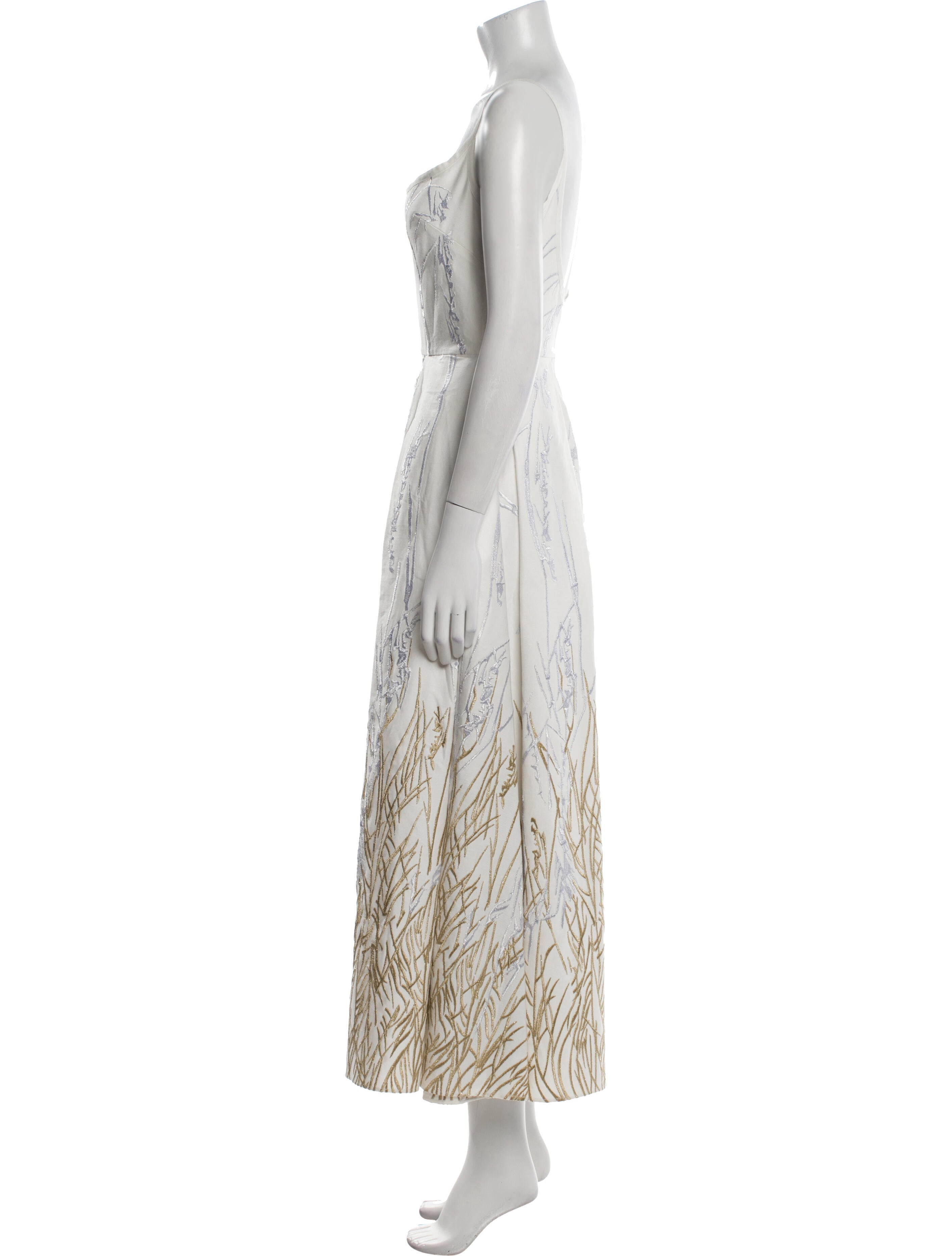 Elie Saab Printed Long Dress