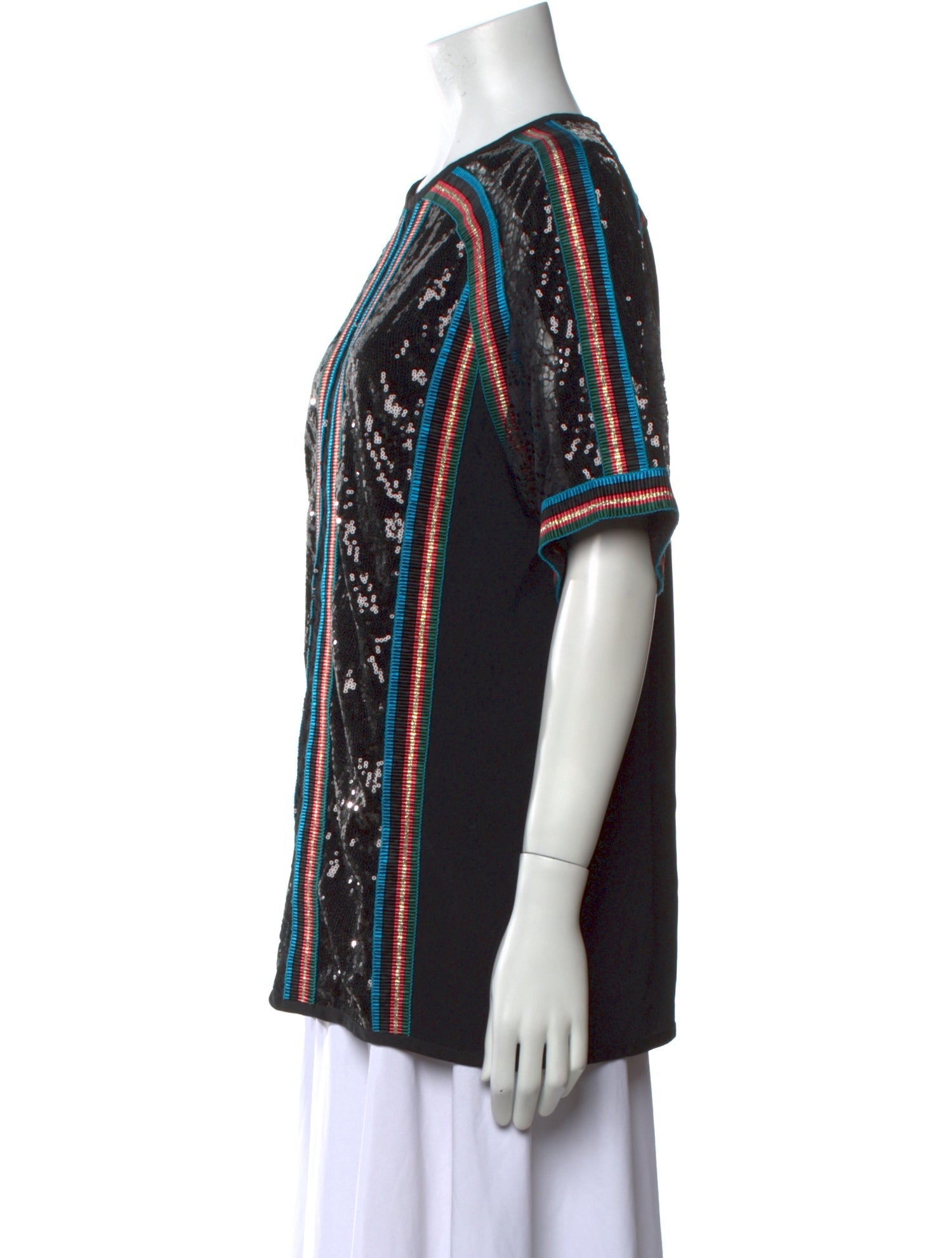 Elie Saab Printed Crew Neck Blouse