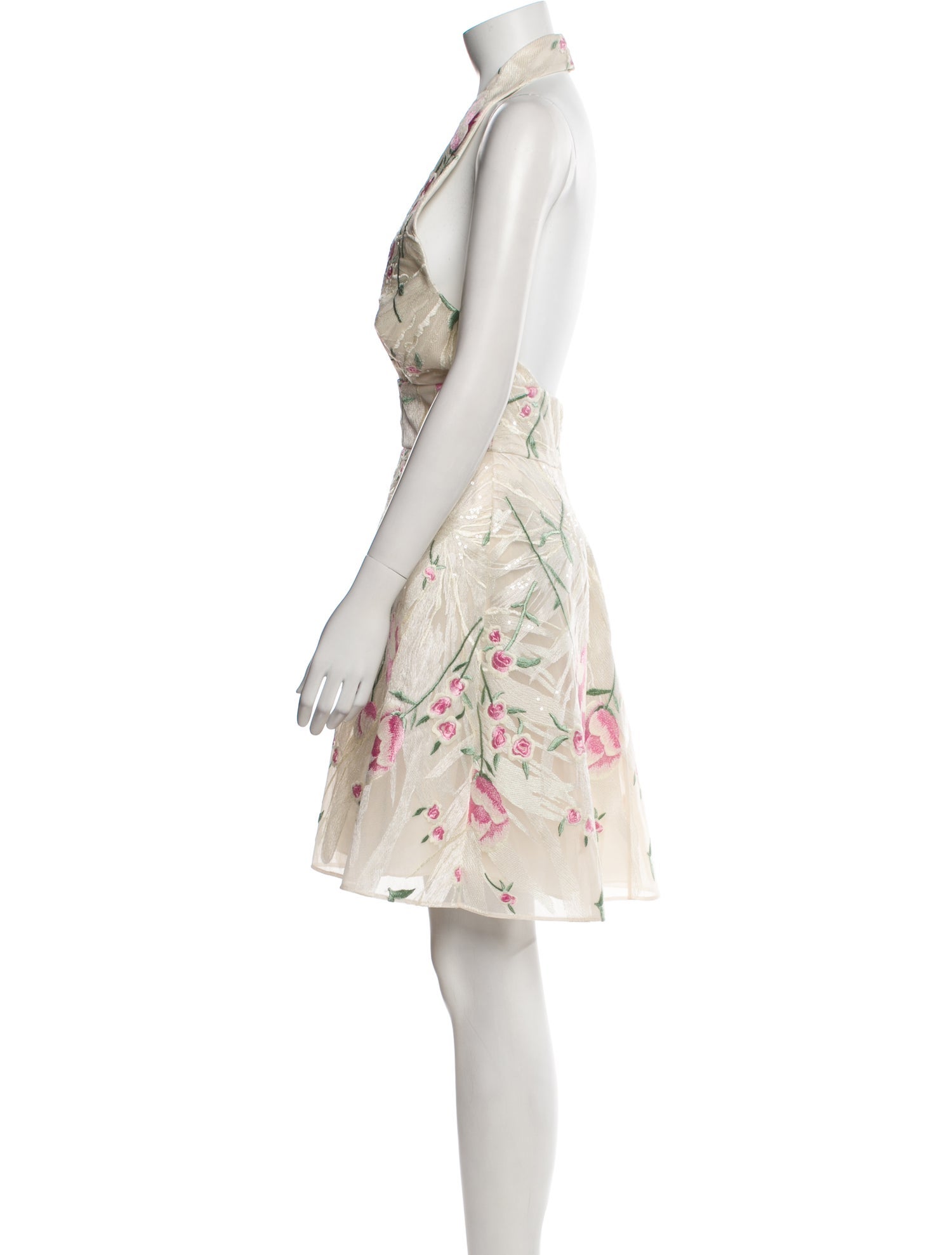 Elie Saab Floral Print Midi Length Dress