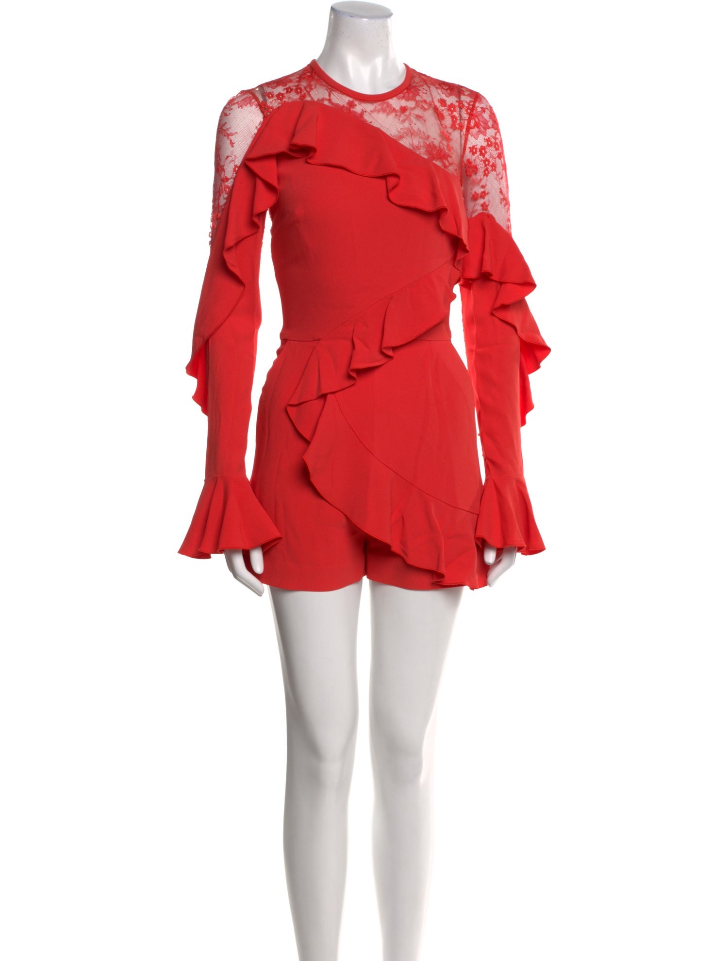 Elie Saab Crew Neck Romper