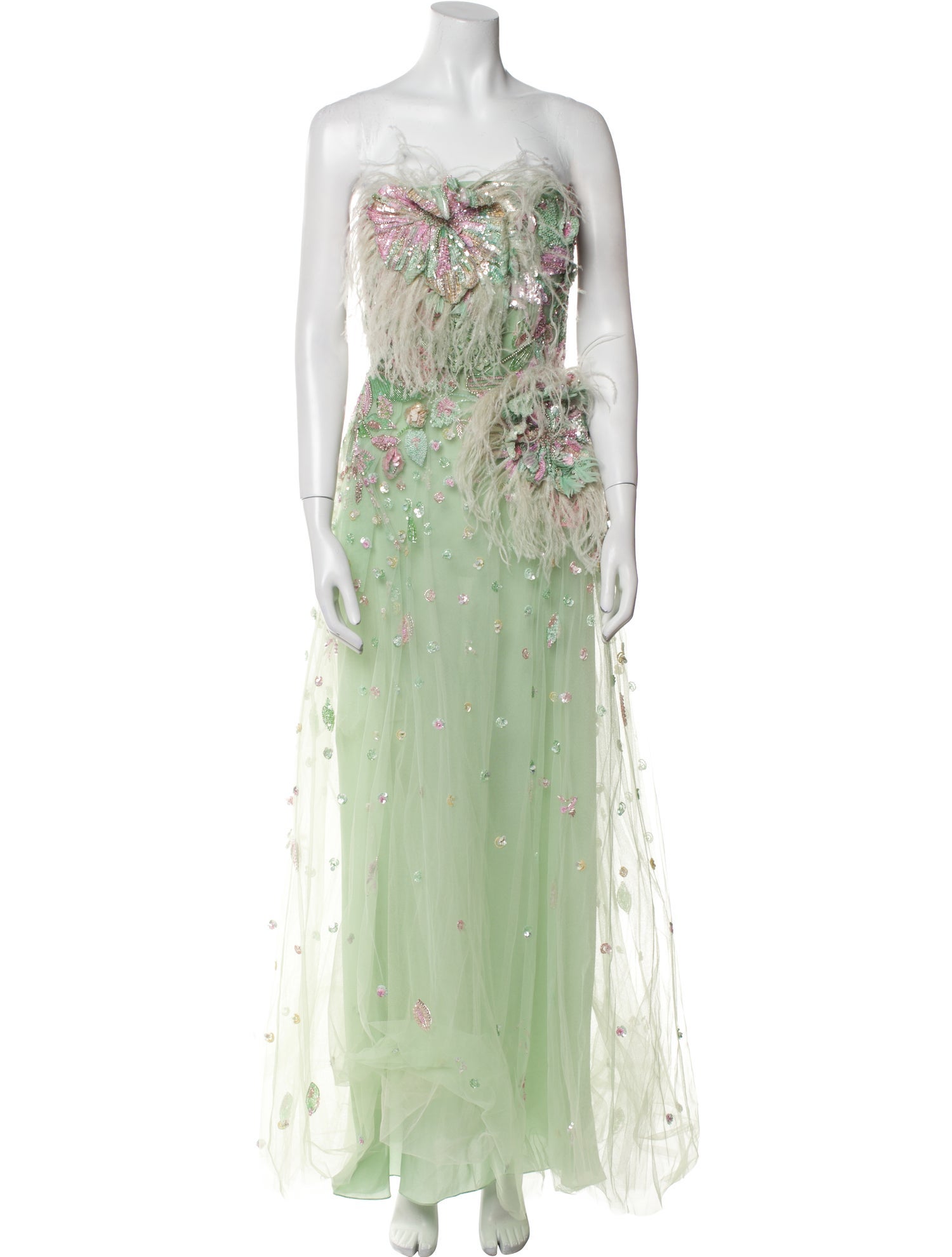 Elie Saab Floral Print Long Dress
