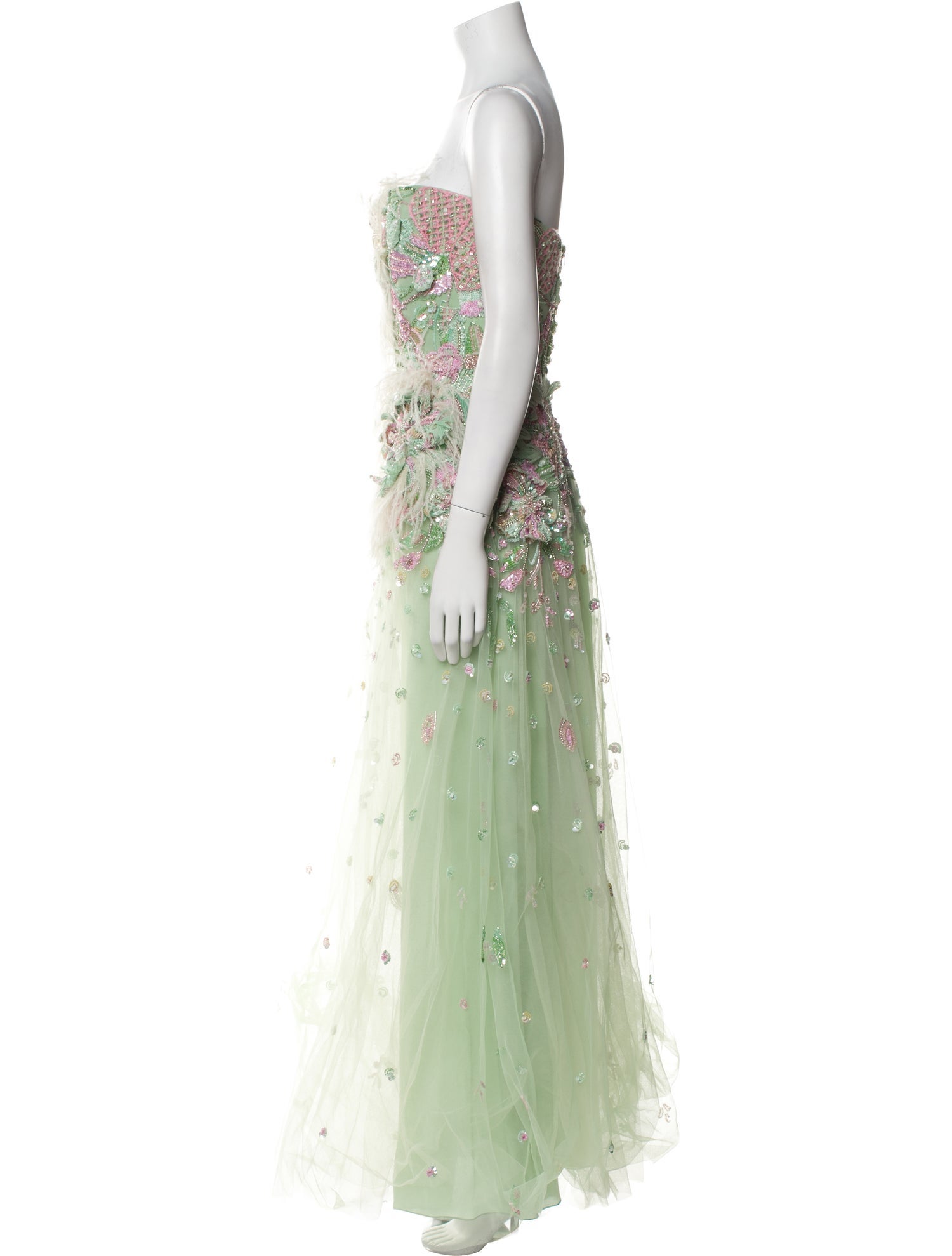 Elie Saab Floral Print Long Dress