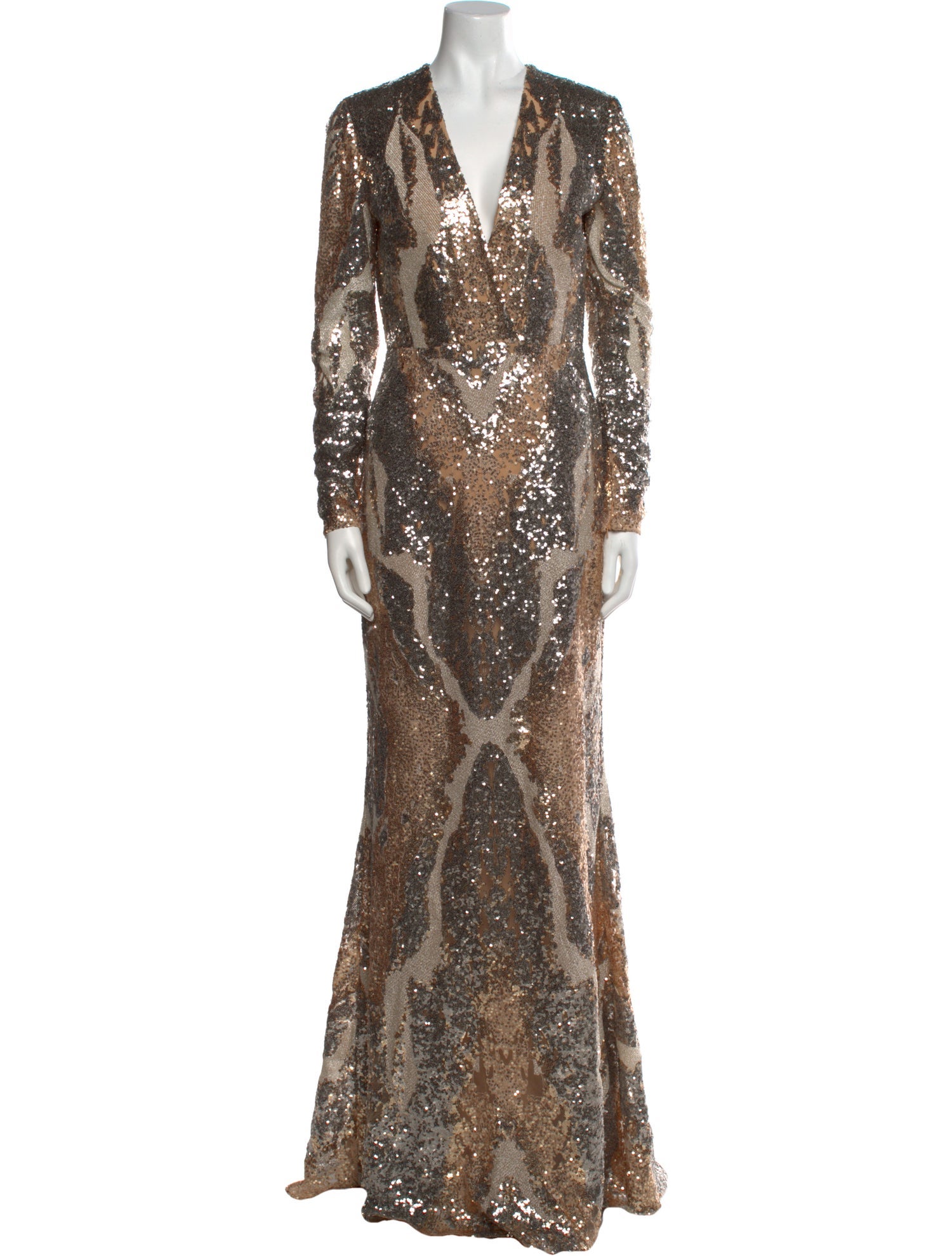 Elie Saab Printed Long Dress