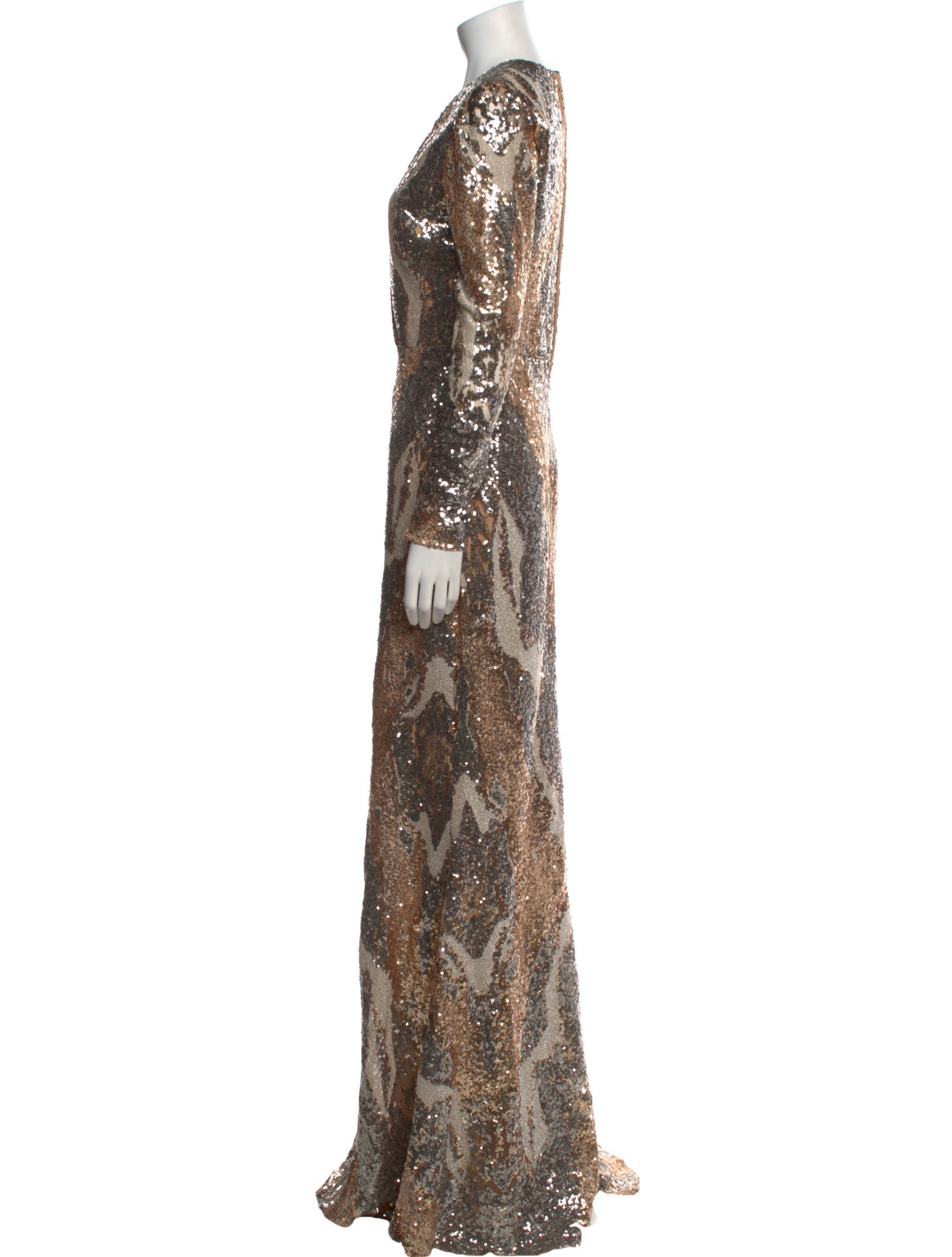 Elie Saab Printed Long Dress