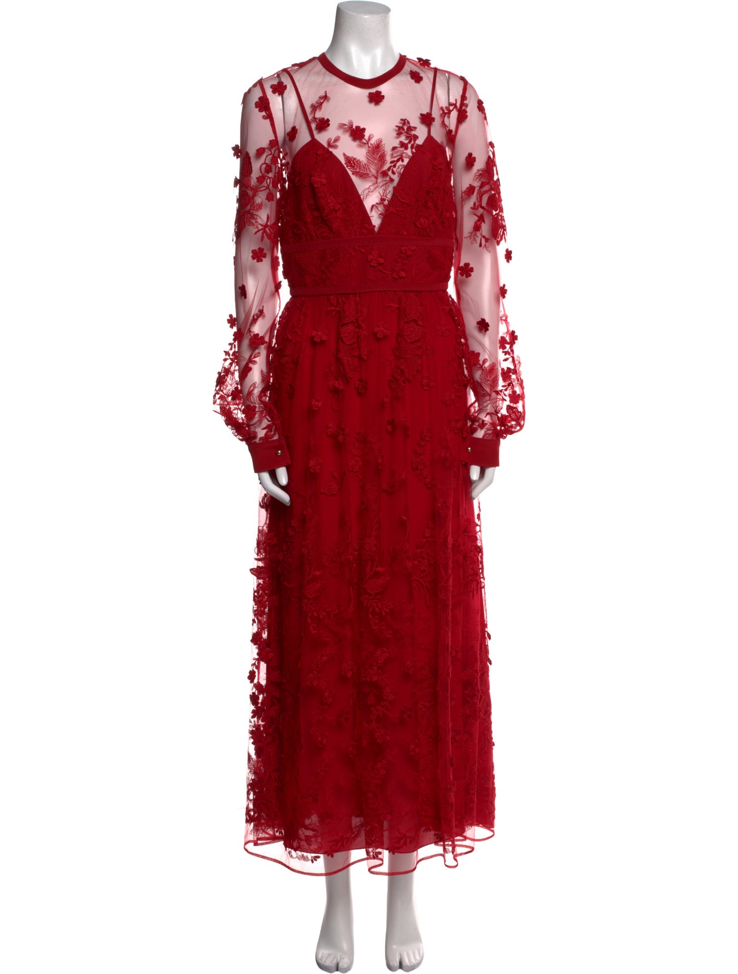 Elie Saab Lace Pattern Long Dress w/ Tags