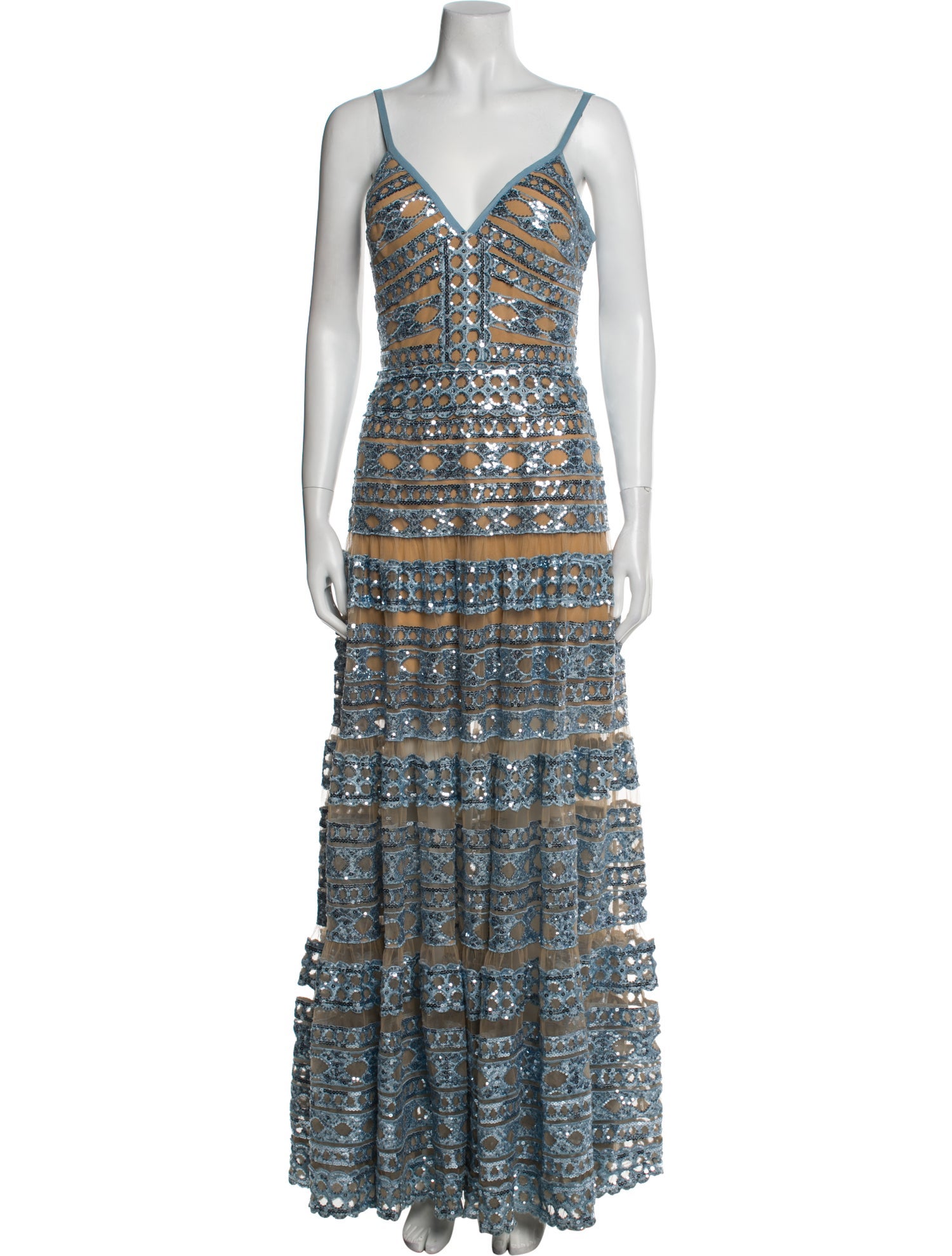 Elie Saab Printed Long Dress