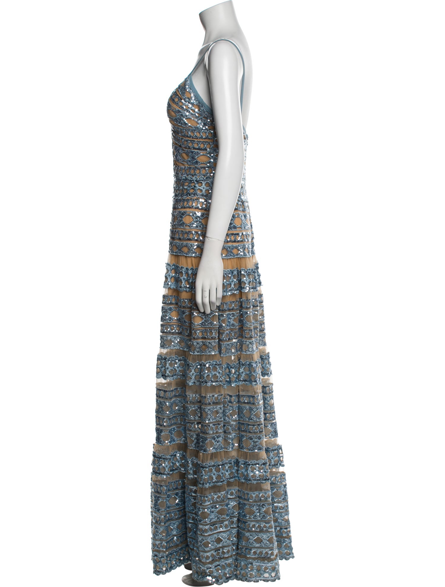 Elie Saab Printed Long Dress