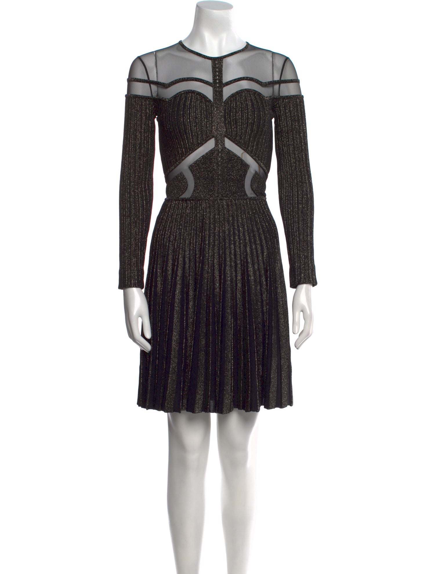 Elie Saab Striped Mini Dress